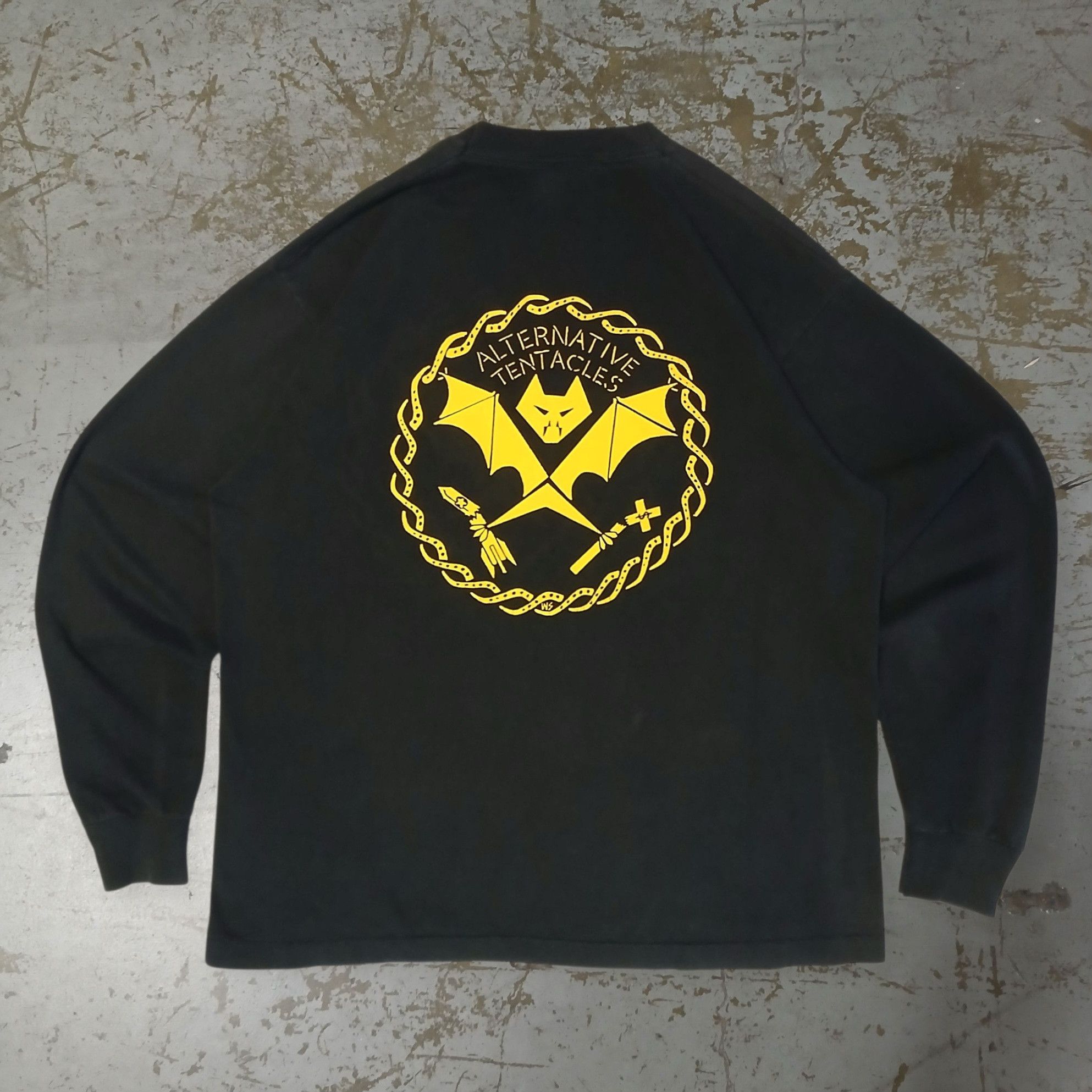 Fruit Of The Loom Vtg 90s Alternative Tentacles Long Sleeve Logo Tee Size XL Size US XL / EU 56 / 4 - 2 Thumbnail