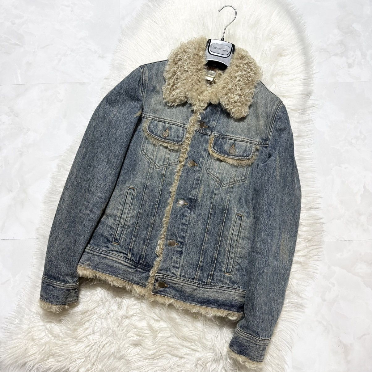 Dolce & Gabbana Dolce & Gabbana fur-lined denim blouson jacket Size US S / EU 44-46 / 1 - 5 Thumbnail