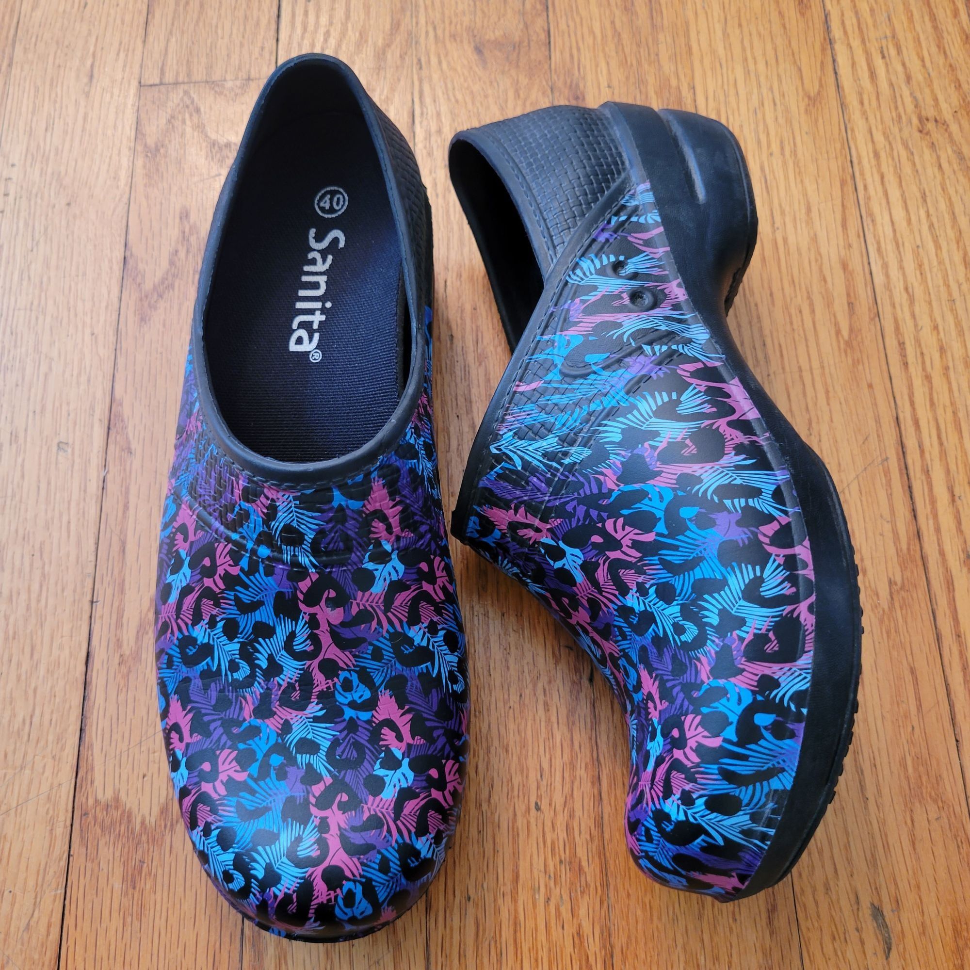 Sanita animal print clogs deals