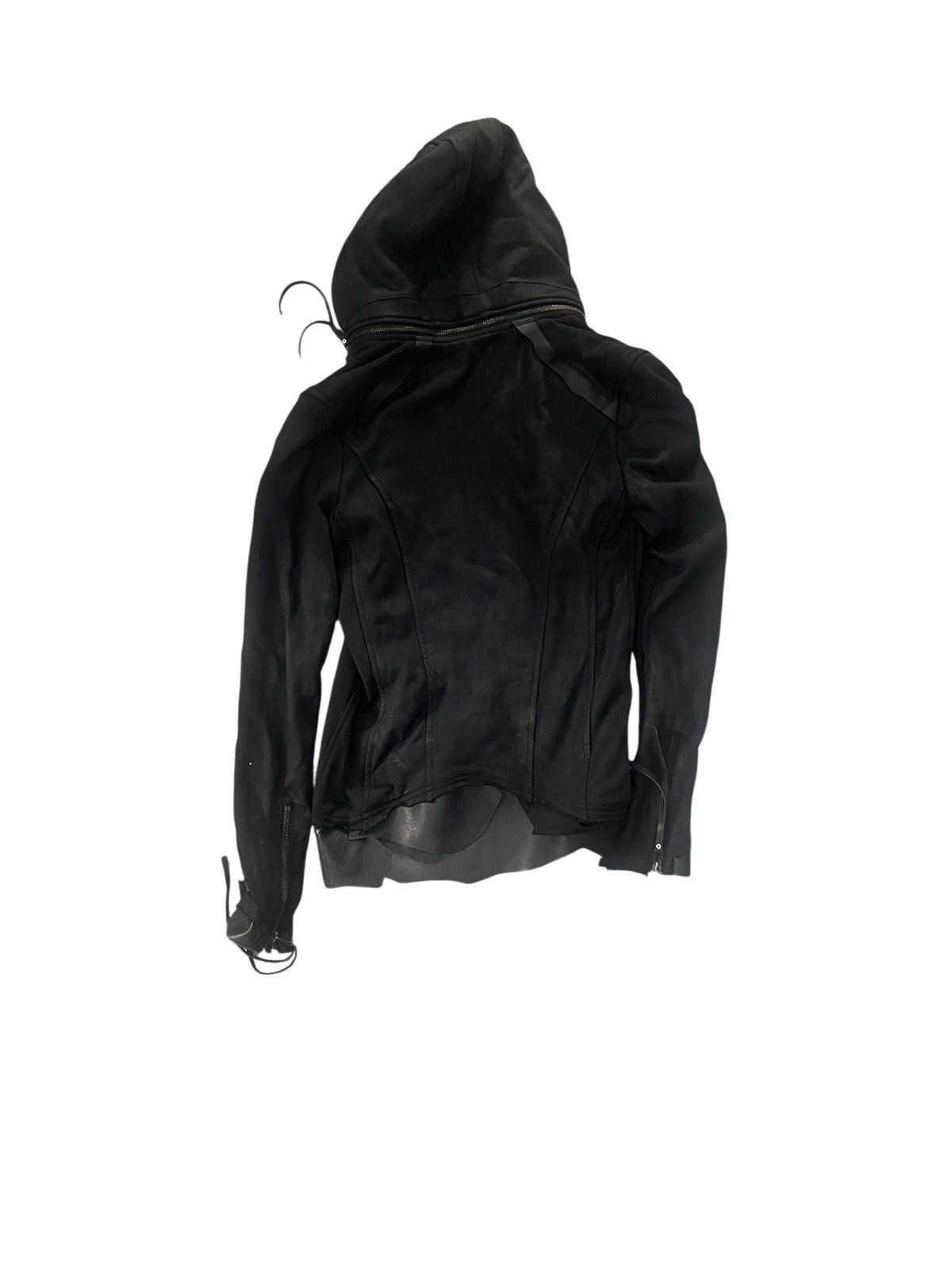 14th Addiction 14th Addiction Black Waxed detachable zip up hoodie Size US S / EU 44-46 / 1 - 2 Thumbnail