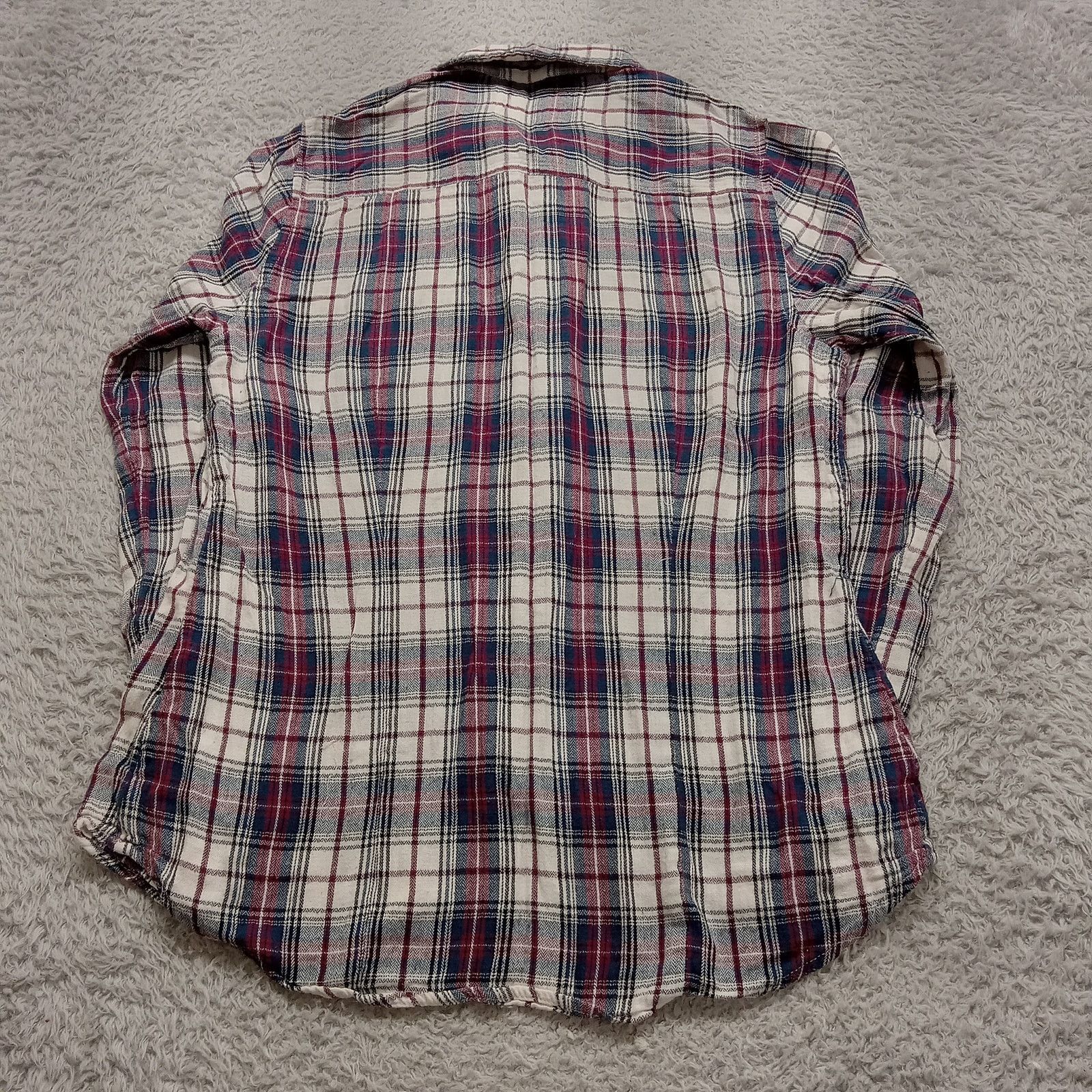 & Other Stories Atmosphere Shirt 6 Women's Roll Tab Sleeve Plaid Cotton Size S / US 4 / IT 40 - 2 Thumbnail