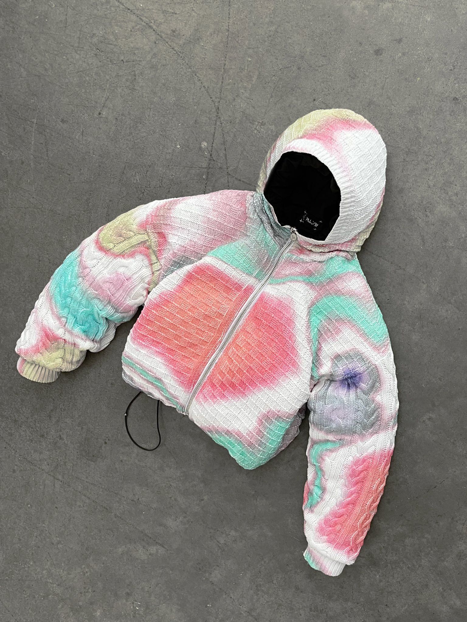 Rare Knitted Puffer Jacket | Grailed