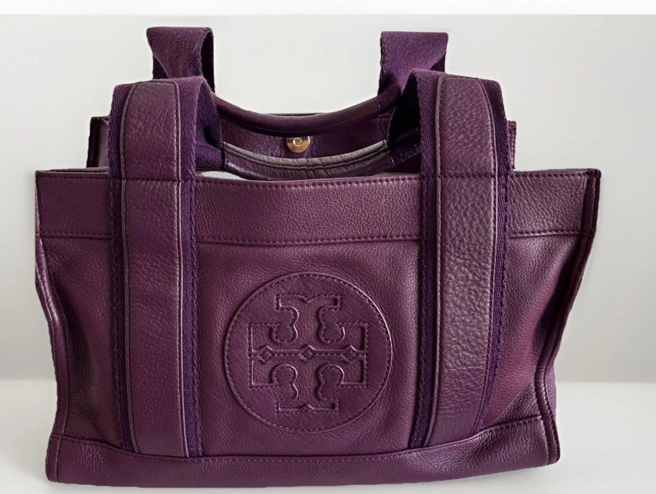 Tory Burch Tory Burch "True Violet" Mini Leather Tote Size ONE SIZE - 6 Thumbnail