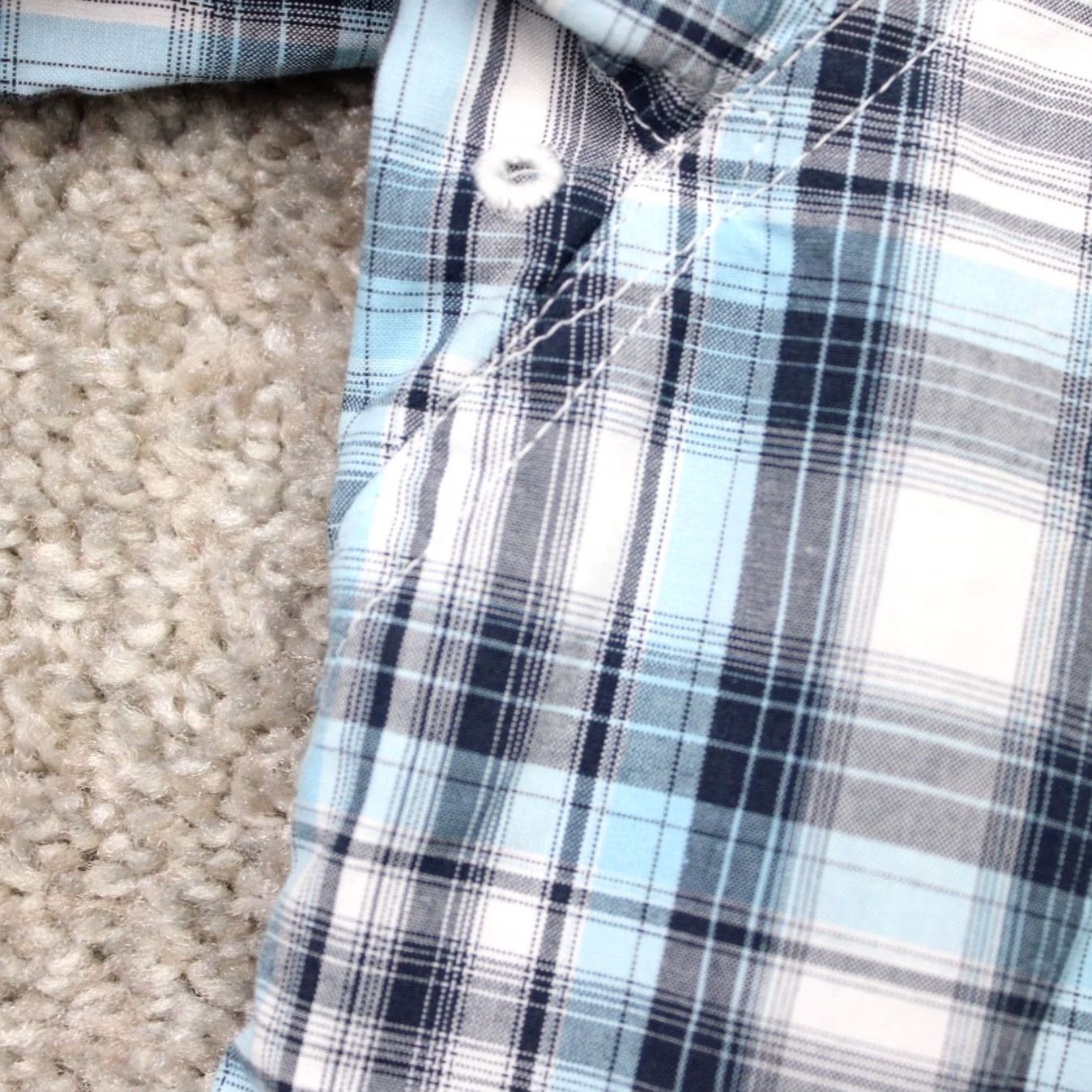 Ariat Ariat Pro Series Norbert Button-Up Blue Plaid Shirt Mens Medium Classic Fit Long Sleeve Size US M / EU 48-50 / 2 - 7 Thumbnail