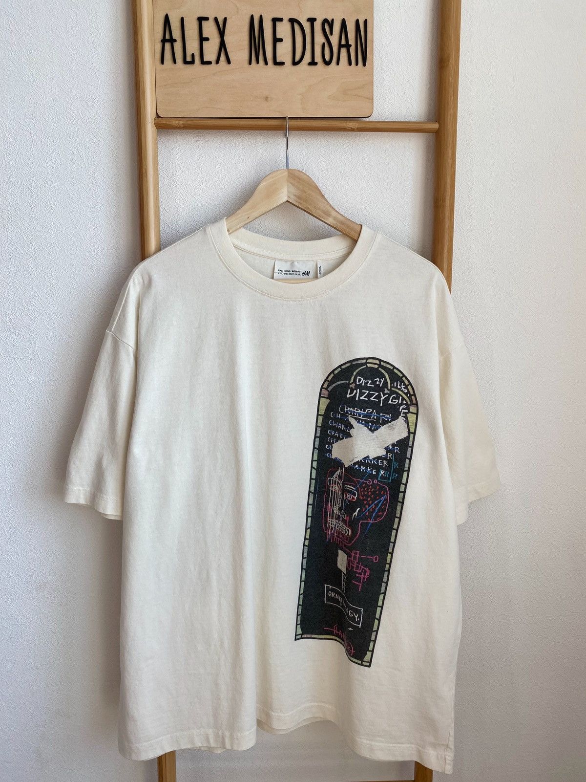 H&M × Jean-Michel Basquiat × Who Decides War WHO DECIDES WAR x BASQUIAT x H&M RELAXED FIT COTTON T-SHIRT Size US XL / EU 56 / 4 - 3 Thumbnail