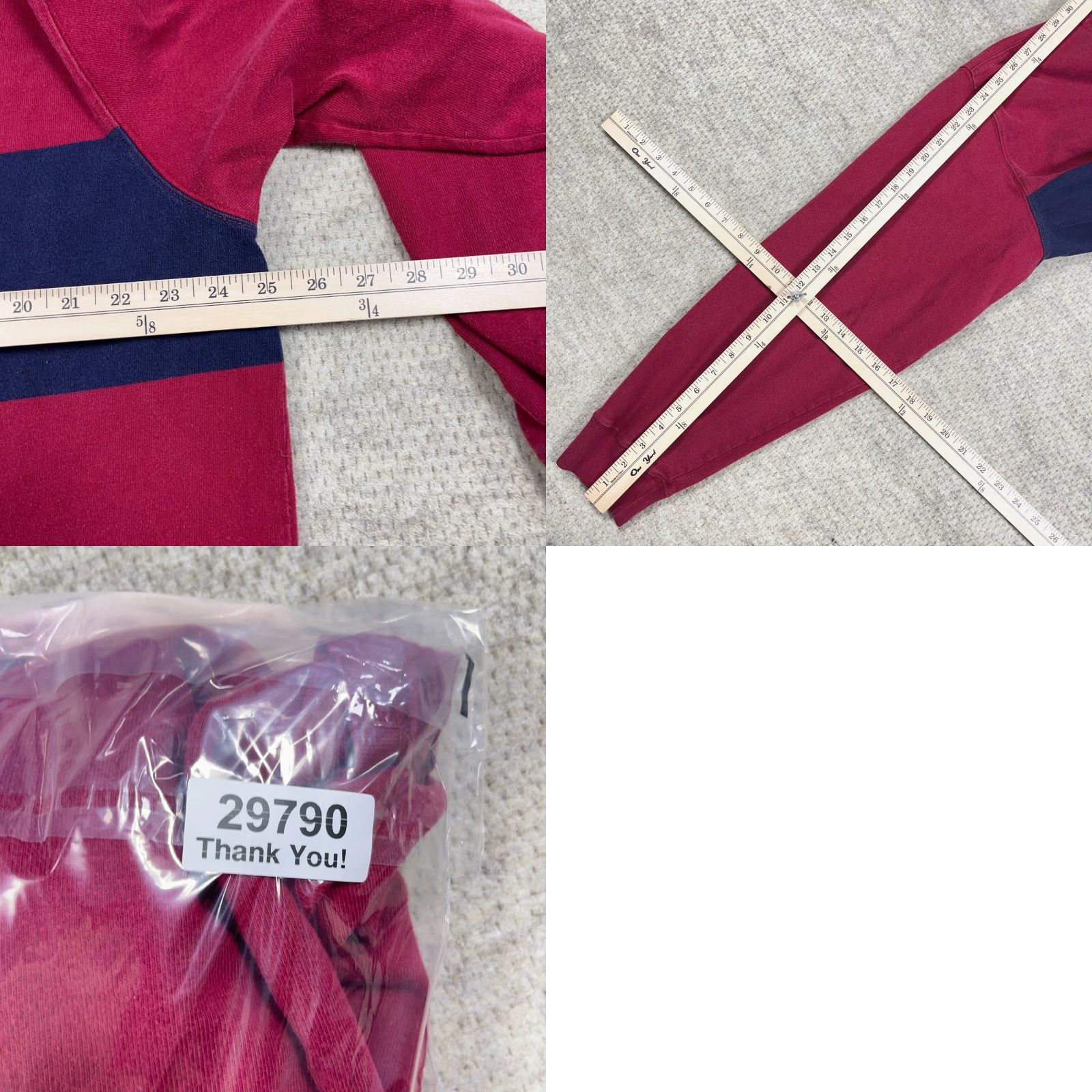 Polo Ralph Lauren VINTAGE Polo Ralph Lauren Rugby Shirt Men XL Red Blue Pony Long Sleeve 90s Shirt Size US XL / EU 56 / 4 - 9 Thumbnail