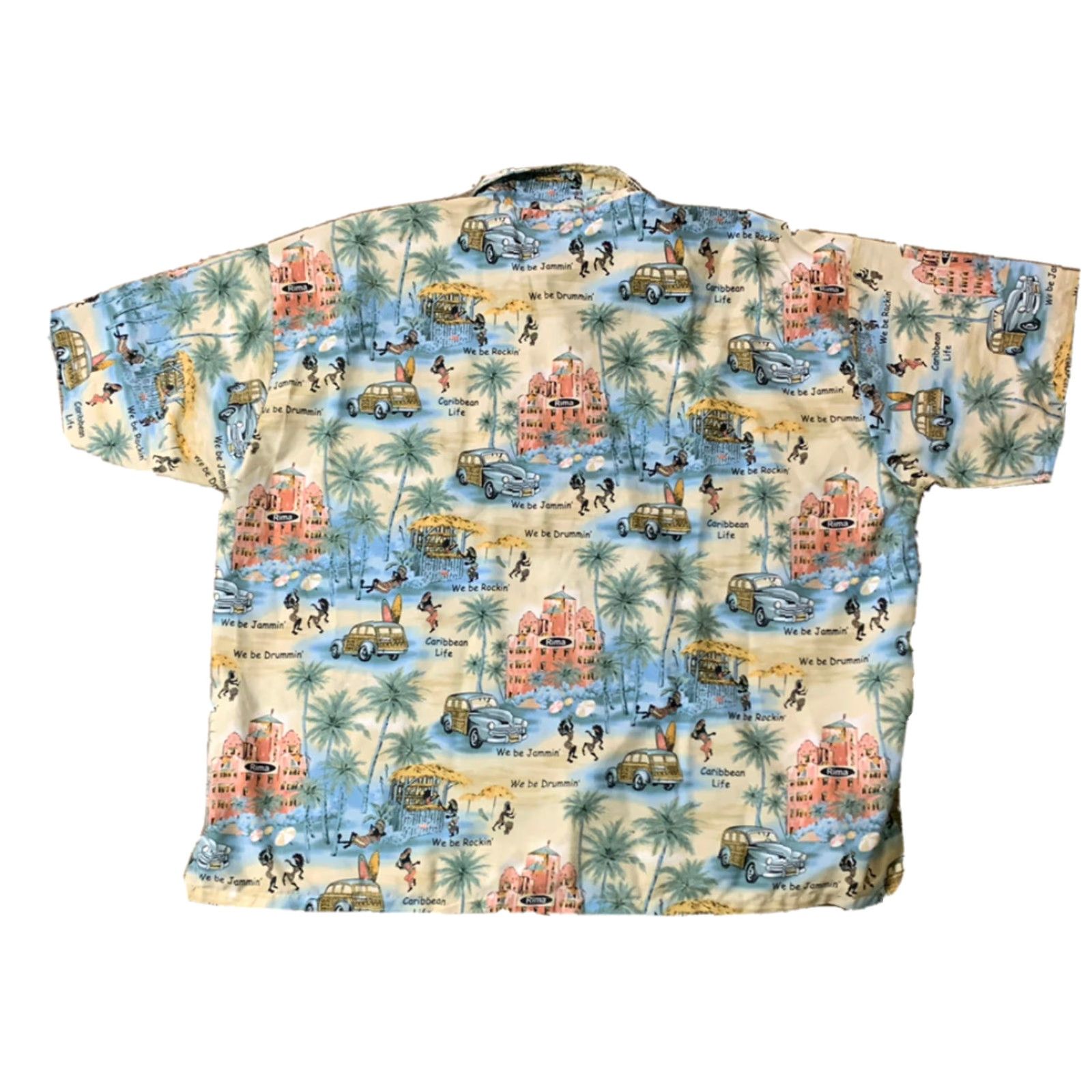 Erima Rima Caribbean Life Mens 2XL Extra Large Hawaiian Shirt Size US XXL / EU 58 / 5 - 4 Thumbnail
