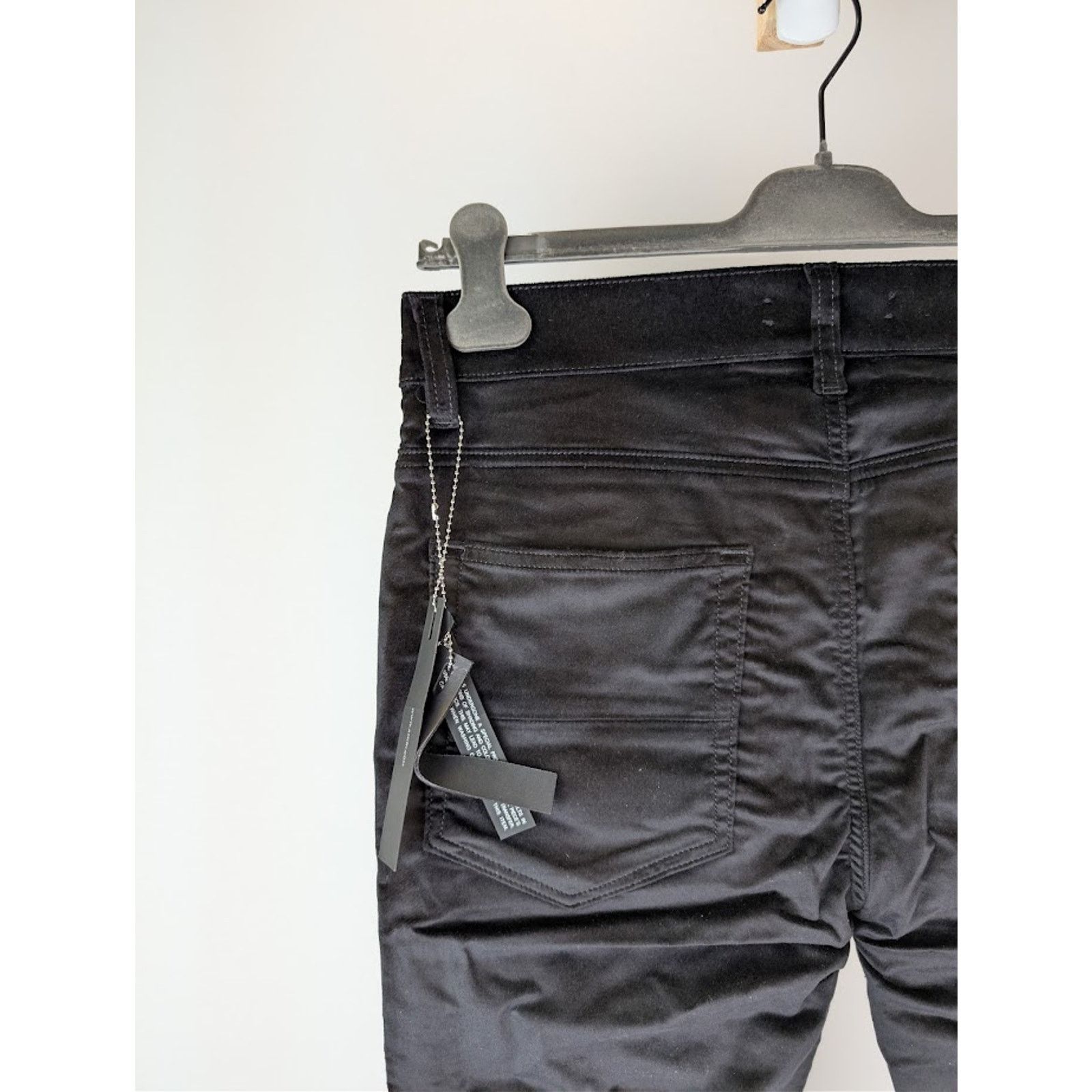 Amiri o1rshd1 Velour Skinny Stack Jeans in Black Size US 29 - 14 Thumbnail