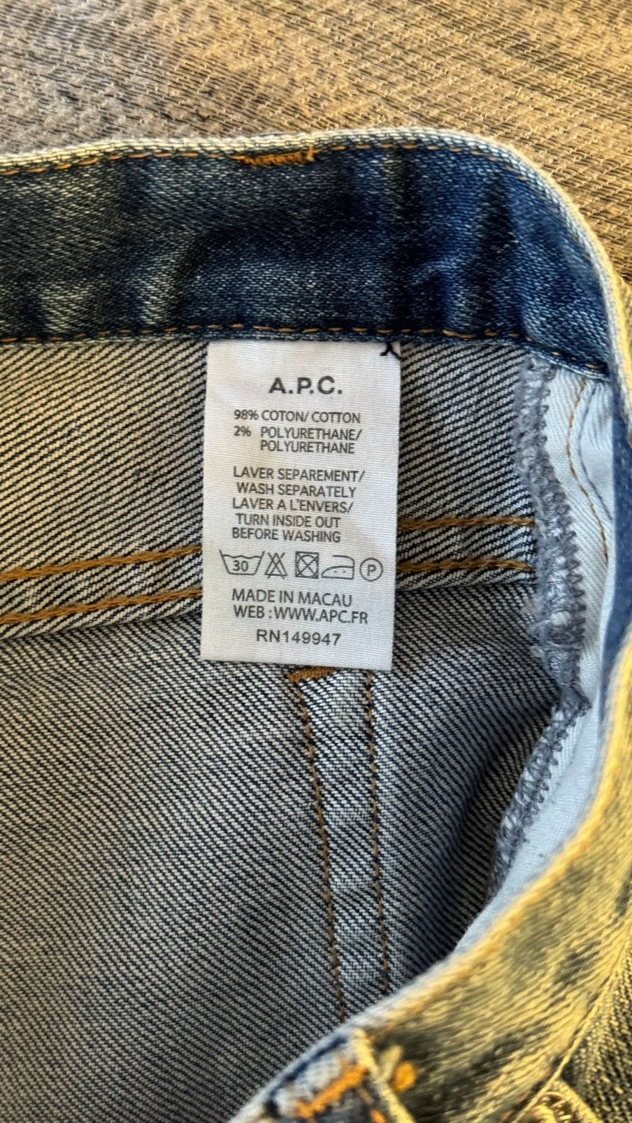 A.P.C. A.P.C. washed blue denim tapered fit Size US 30 / EU 46 - 5 Thumbnail