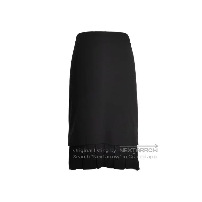 Hermes Hermes Black Wool Blended Skirt Size 24" / US 00 / IT 34 - 1 Thumbnail