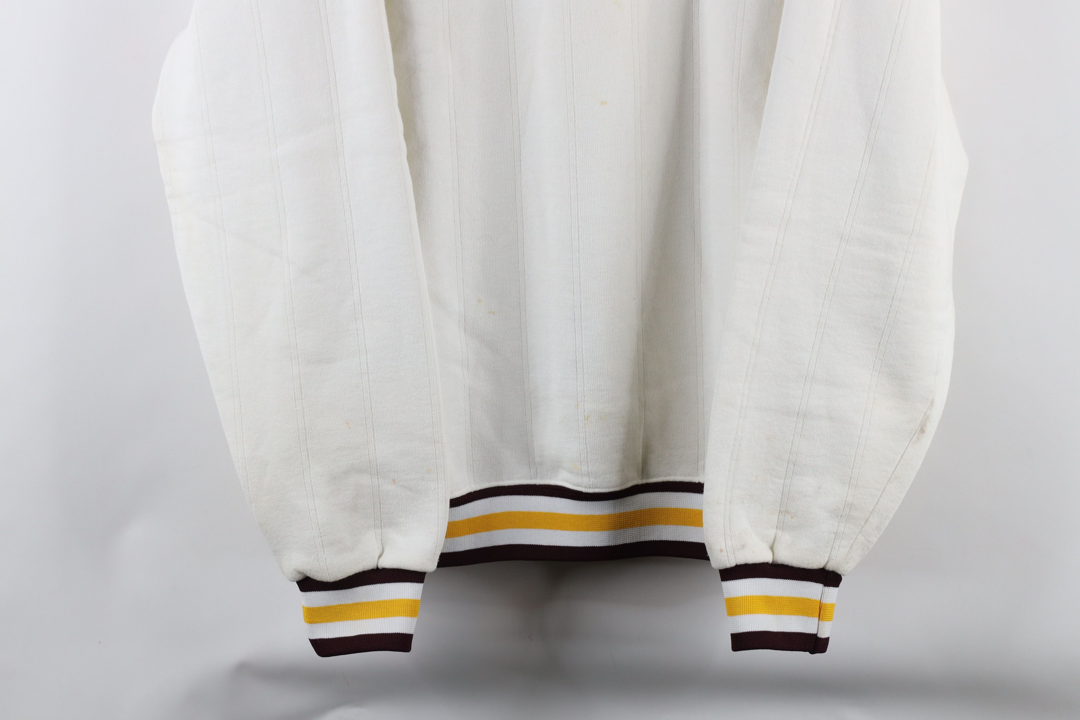 Vintage Vintage 90s Streetwear Blank Striped Crewneck Sweatshirt USA Size US L / EU 52-54 / 3 - 3 Thumbnail