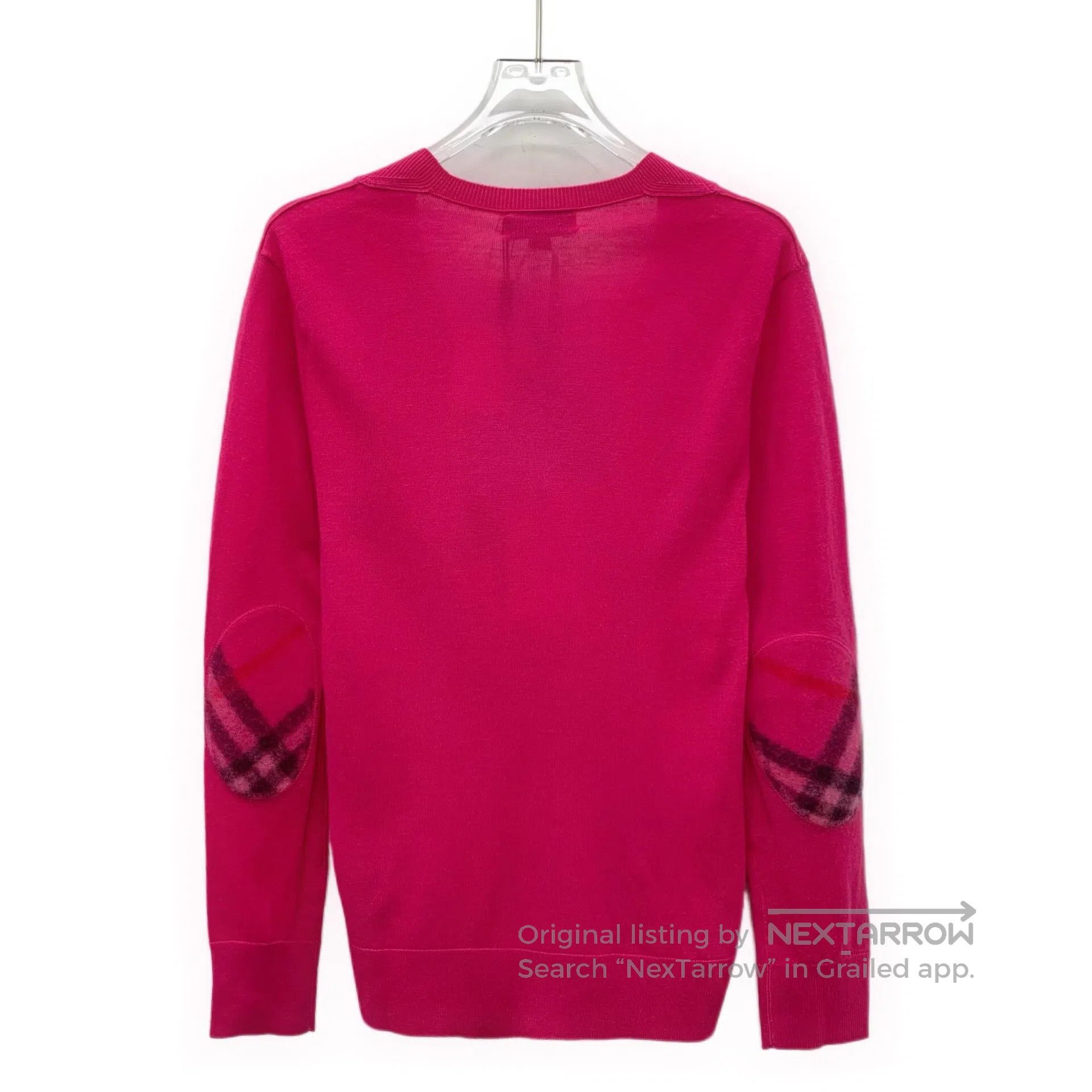 Burberry Burberry Blush pink cashmere V-neck long sleeve knitted sw Size US XS / EU 42 / 0 - 2 Thumbnail