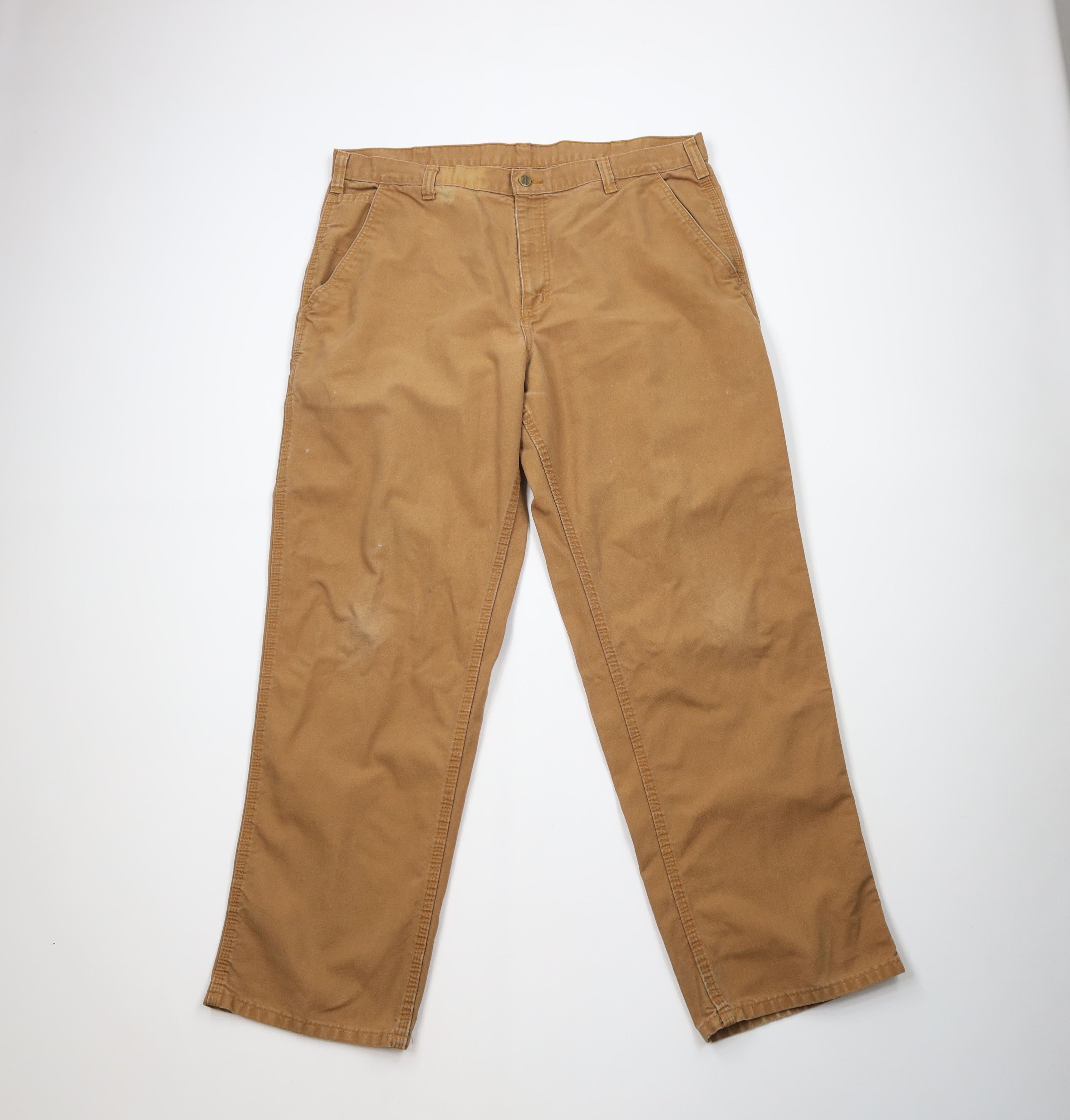 Carhartt Vintage Carhartt Canvas Wide Leg Dungaree Pants Duck Brown Size US 40 / EU 56 - 1 Thumbnail