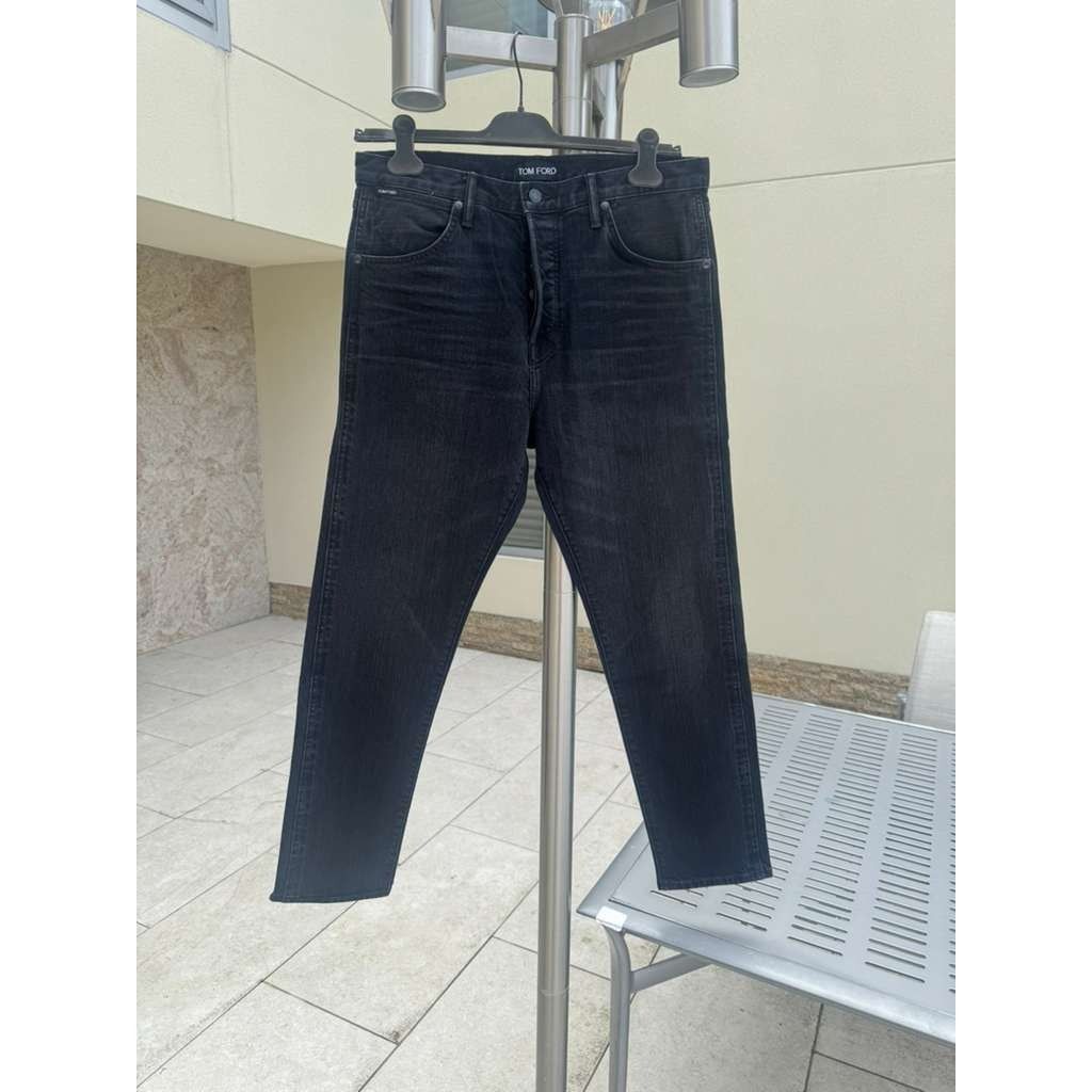 Tom Ford o1rshd1 Tapered Denim Jeans in Black Size US 33 - 1 Thumbnail