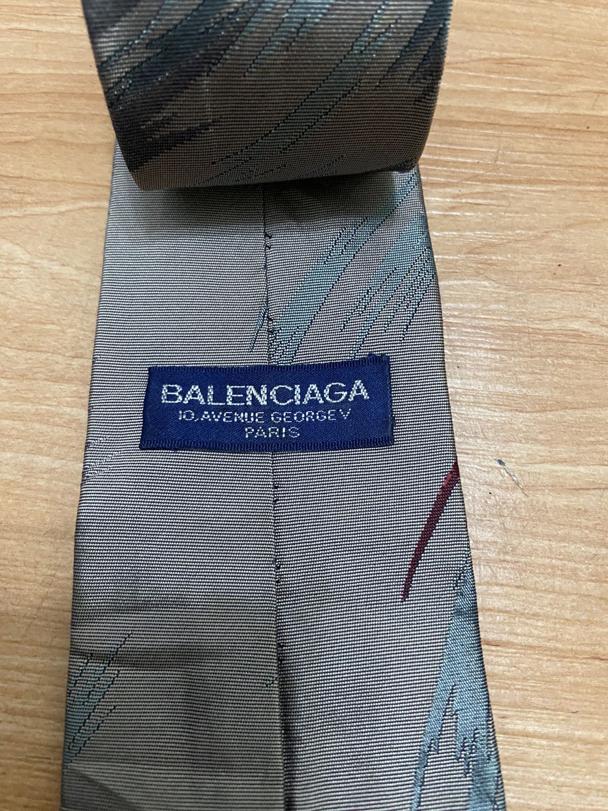 Balenciaga Vintage 90s Balenciaga tie nice design Size ONE SIZE - 5 Thumbnail