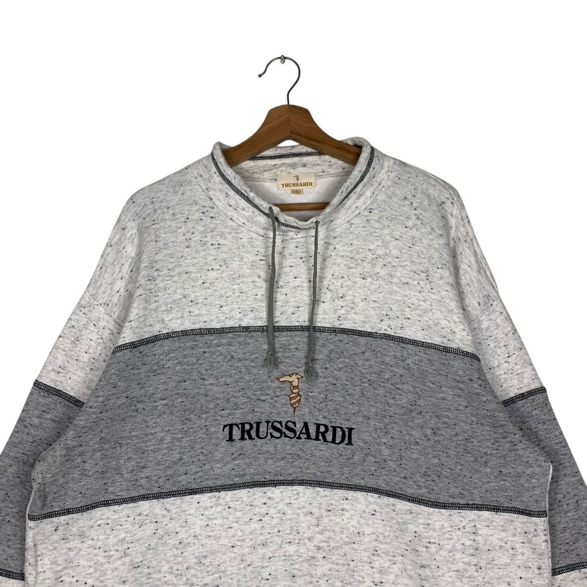 Trussardi TRUSSARDI Embroidery Big Logo Pullover Jumper #1493-C67 Size US L / EU 52-54 / 3 - 2 Thumbnail