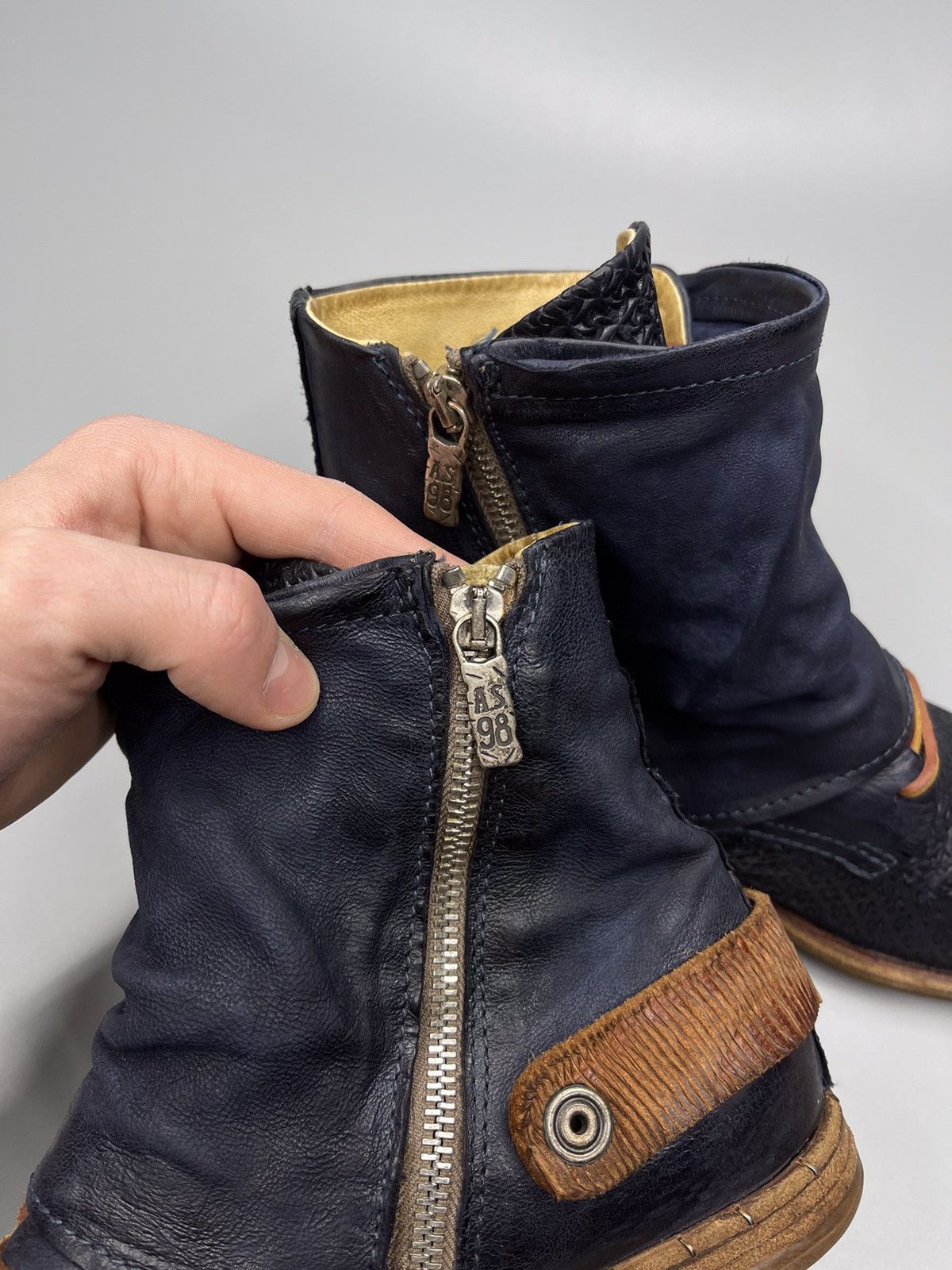 Japanese Brand × Vintage A.S 98 Boots Leather Style Rick Owens Size US 6 / EU 39 - 8 Thumbnail