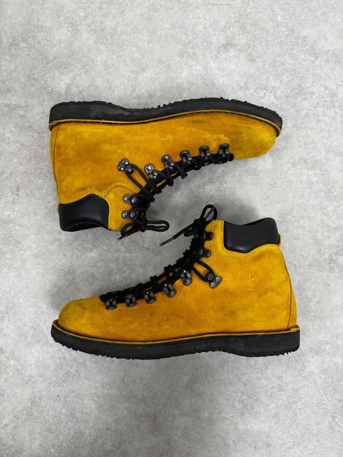 Stone Island Stone Island Yellow Mustard Suede Hiking Boots Size US 10 / EU 43 - 5 Thumbnail