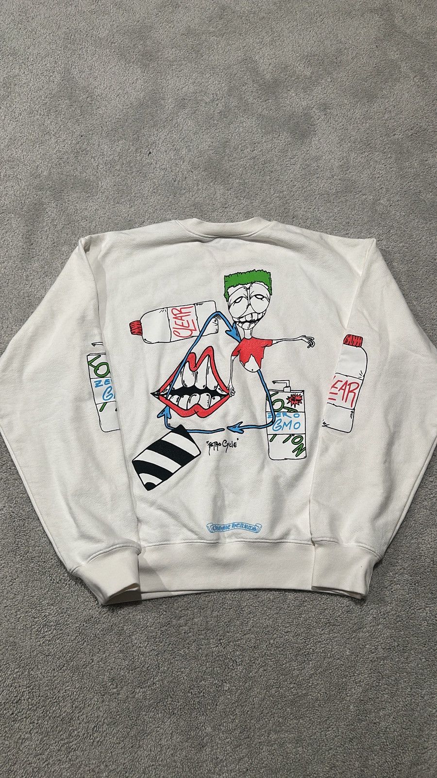 Chrome Hearts Chrome Hearts Matty Boy Cycle White Crewneck Size US S / EU 44-46 / 1 - 2 Thumbnail