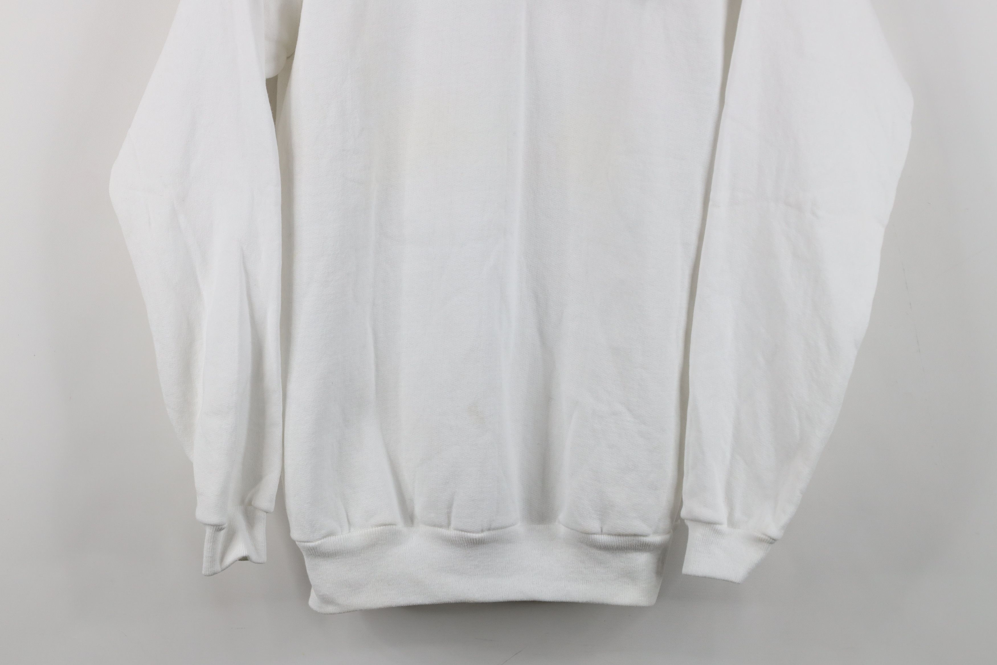 Vintage Deadstock Vintage 90s Streetwear Crewneck Sweatshirt White Size S / US 4 / IT 40 - 3 Thumbnail