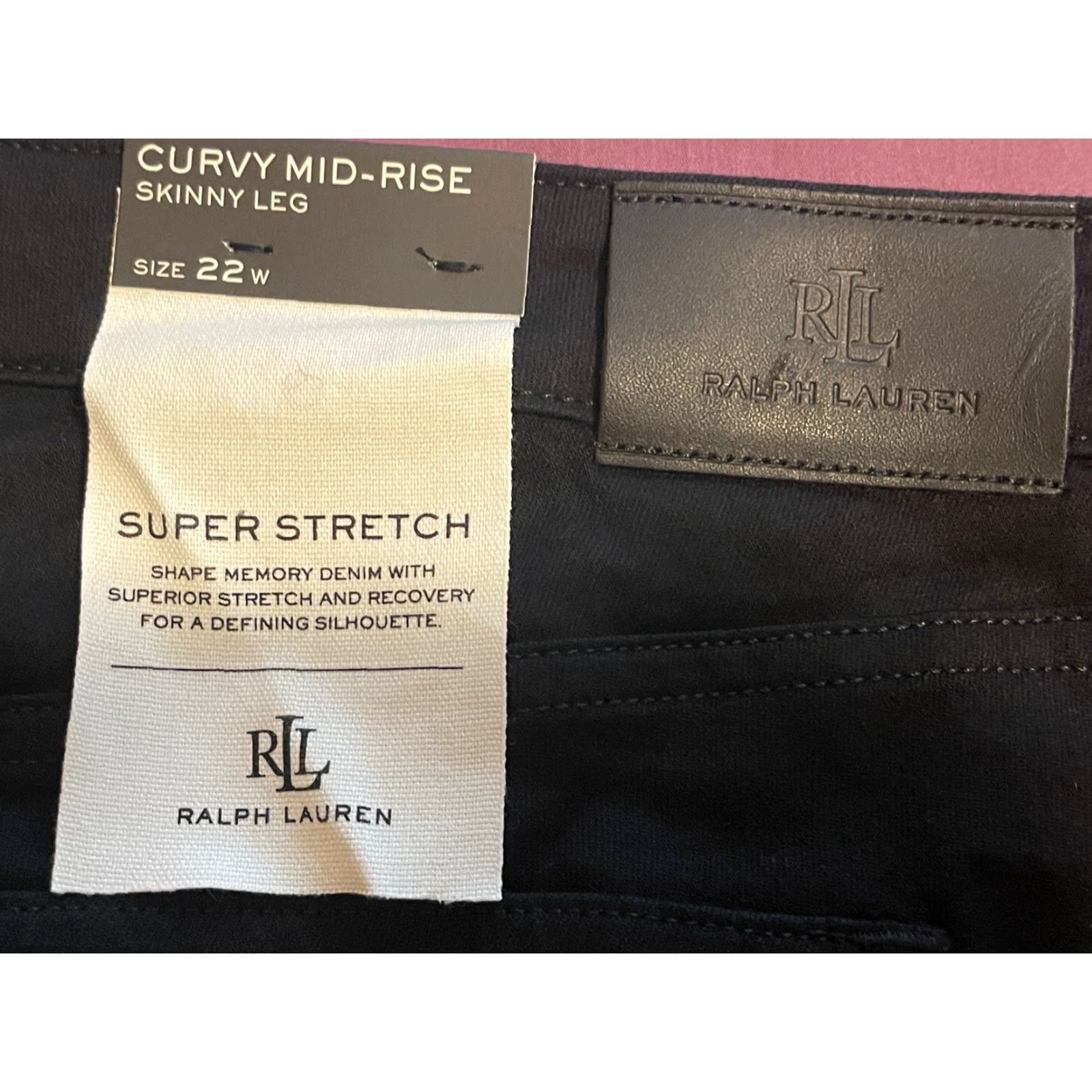 Ralph Lauren Polo Ralph Lauren Women's Black Mid-Rise Skinny Ankle Super Stretch Jeans Sz 22 Size 27" / US 4 / IT 40 - 5 Thumbnail