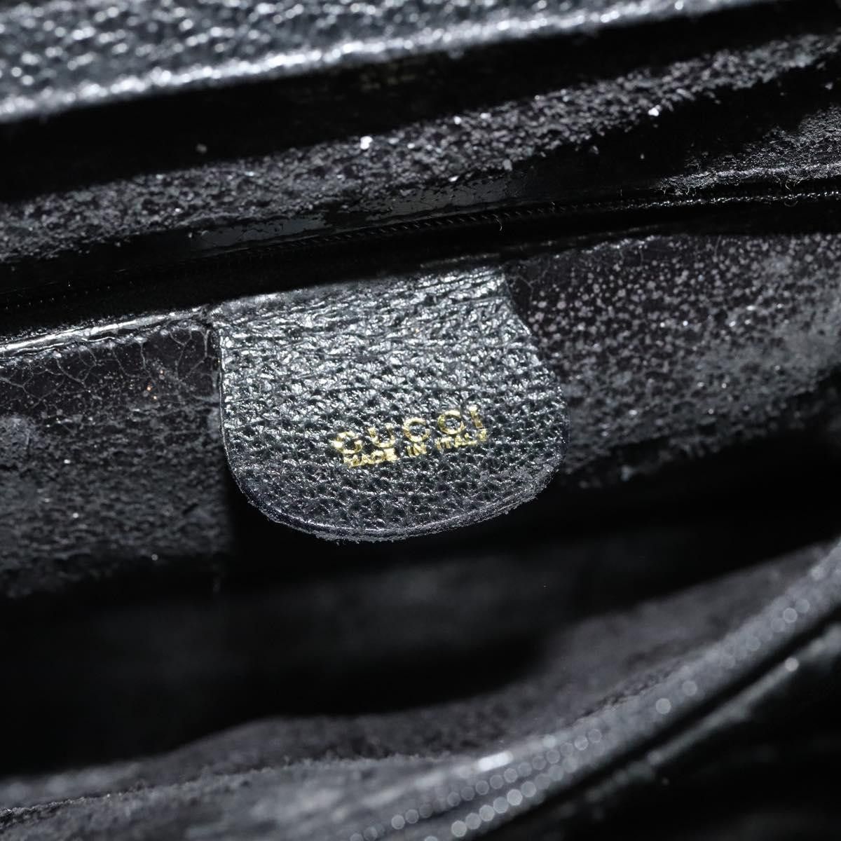 Gucci GUCCI Bamboo Hand Bag Suede Black Gold 002 1095 002 1095 Size ONE SIZE - 14 Thumbnail
