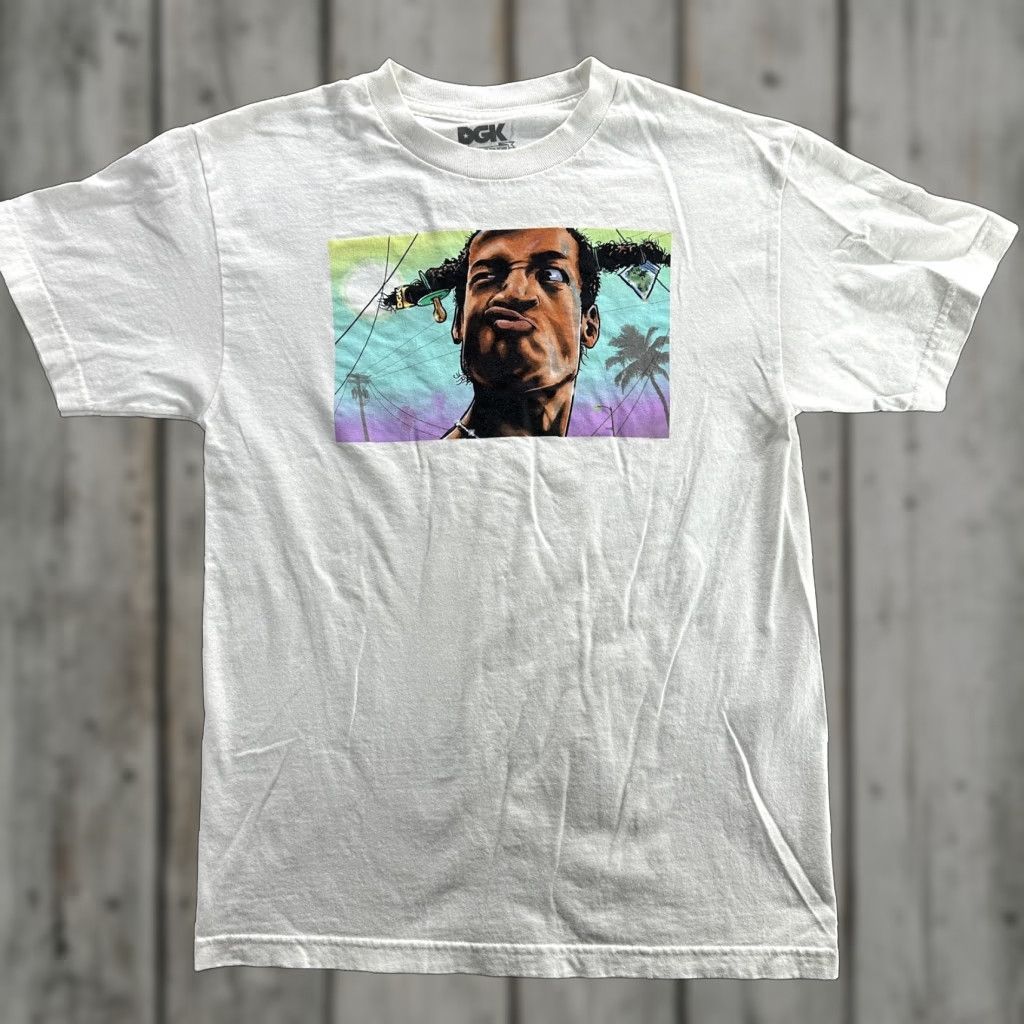 DGK DGK Shirt Mens Medium White Graphic Tee Cartoon Portrait Skate Streetwear Wayans Size US M / EU 48-50 / 2 - 1 Thumbnail