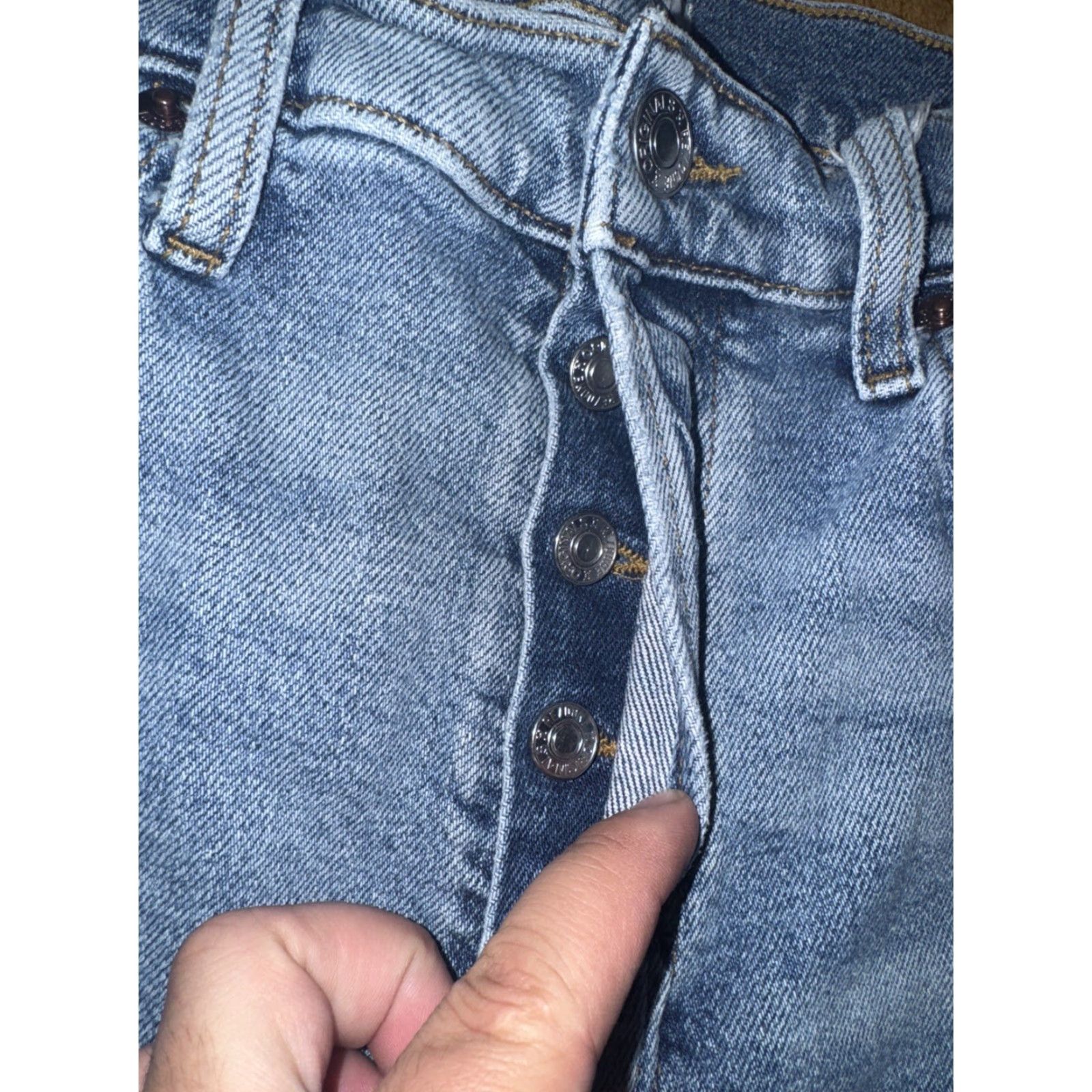 RE/DONE Re/Done Originals Jeans Women’s 30x32 Button Fly Distressed Denim Slim Skinny Blue Size 30" / US 8 / IT 44 - 4 Thumbnail