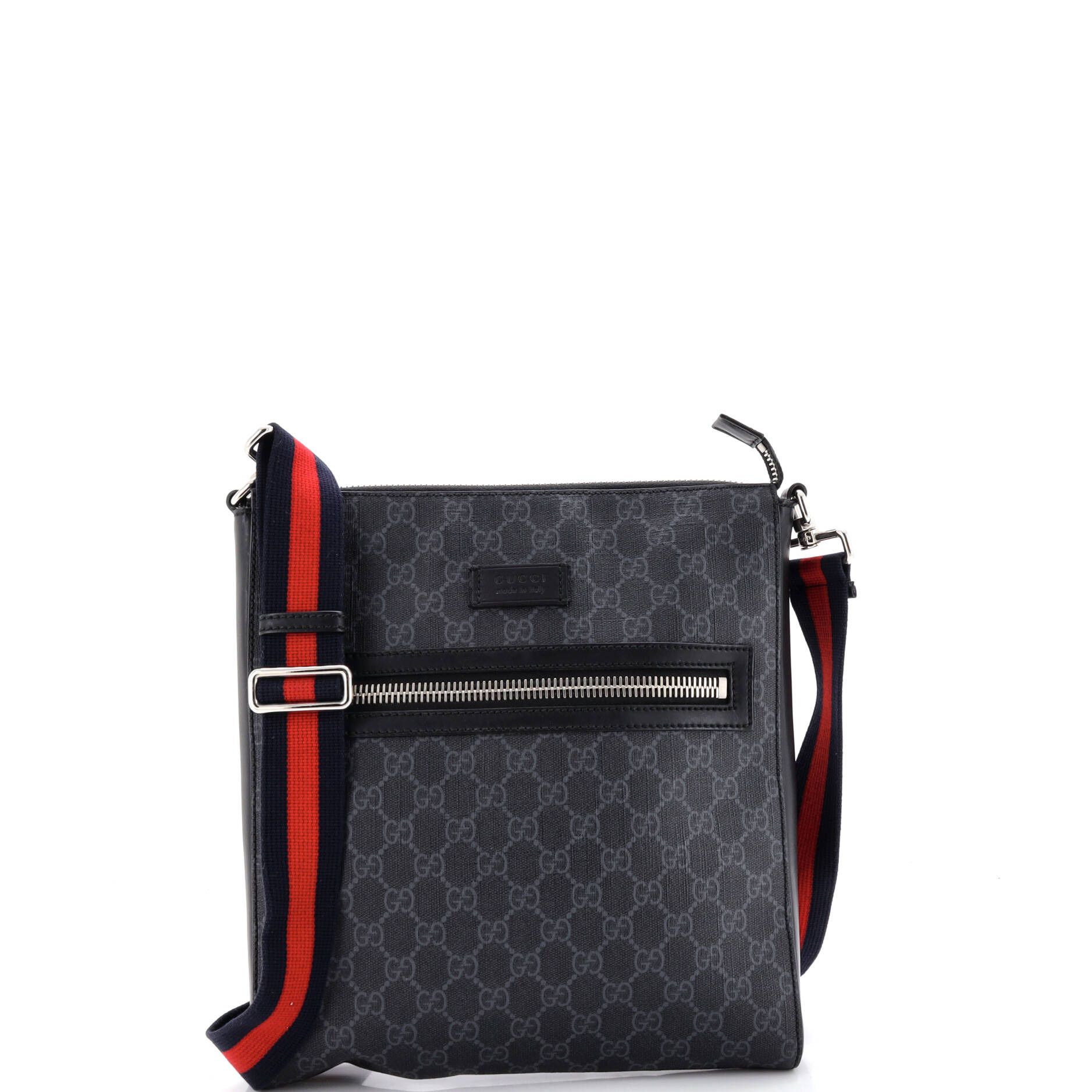 Gucci Web Strap Front Zip Messenger Bag Size ONE SIZE - 1 Thumbnail
