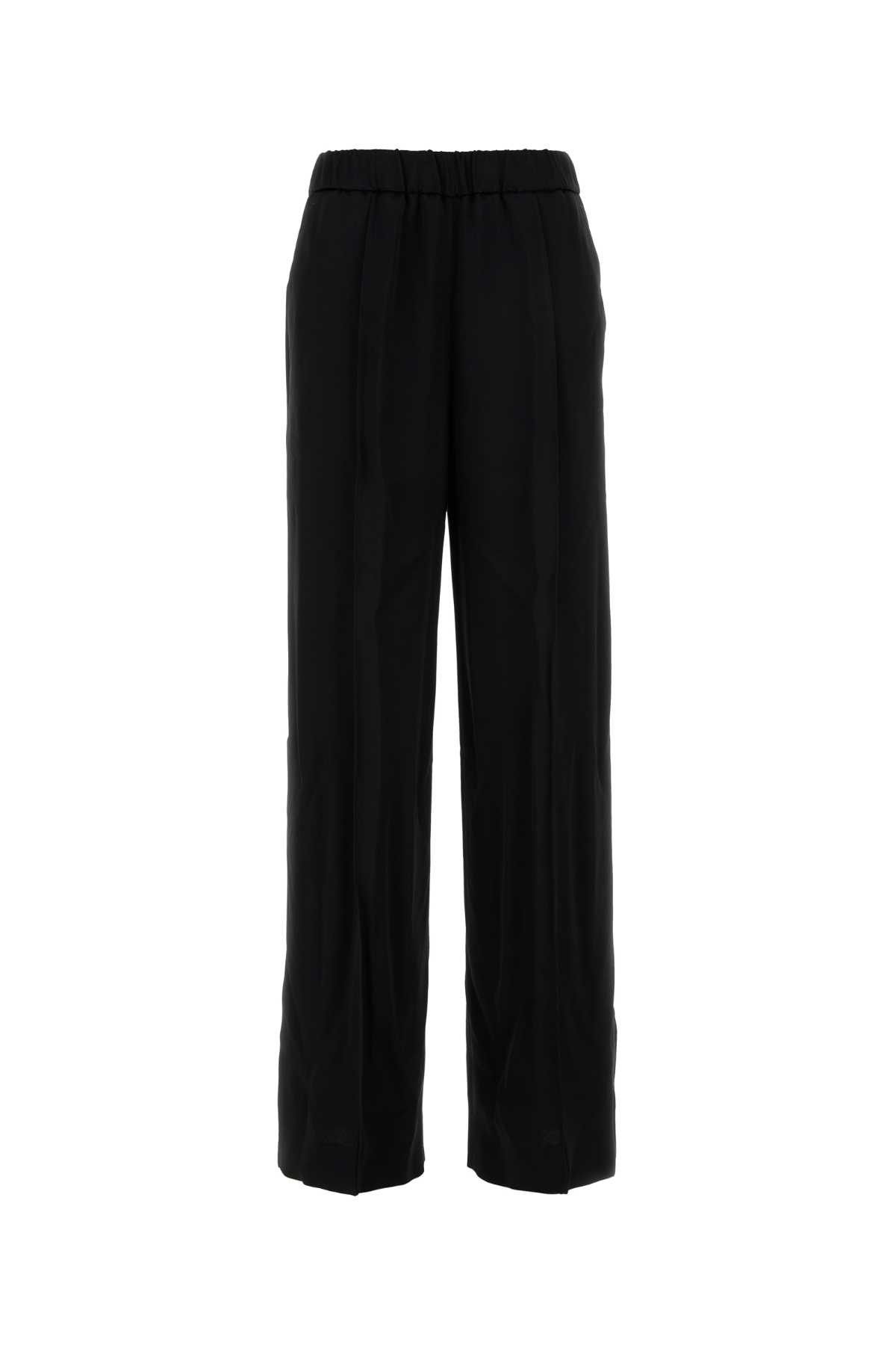 Jil Sander Black Satin Wide-Leg Pant Size 26" / US 2 / IT 38 - 1 Thumbnail