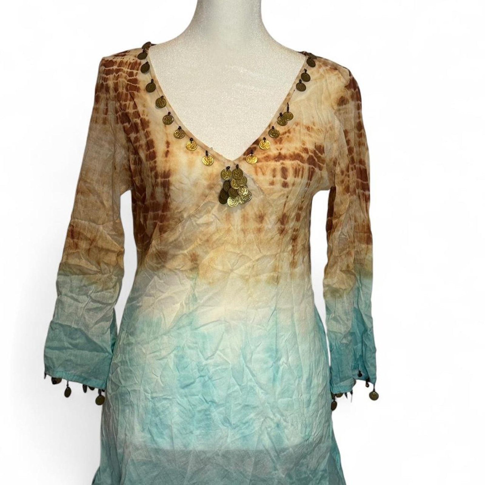 Other Tie dye long sleeve mini dress Size S / US 4 / IT 40 - 1 Thumbnail