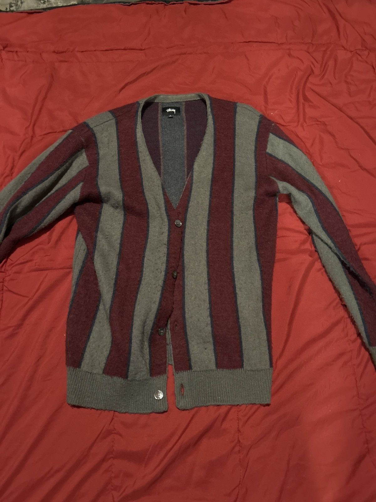 Stussy Stussy Striped Cardigan Size US L / EU 52-54 / 3 - 1 Thumbnail