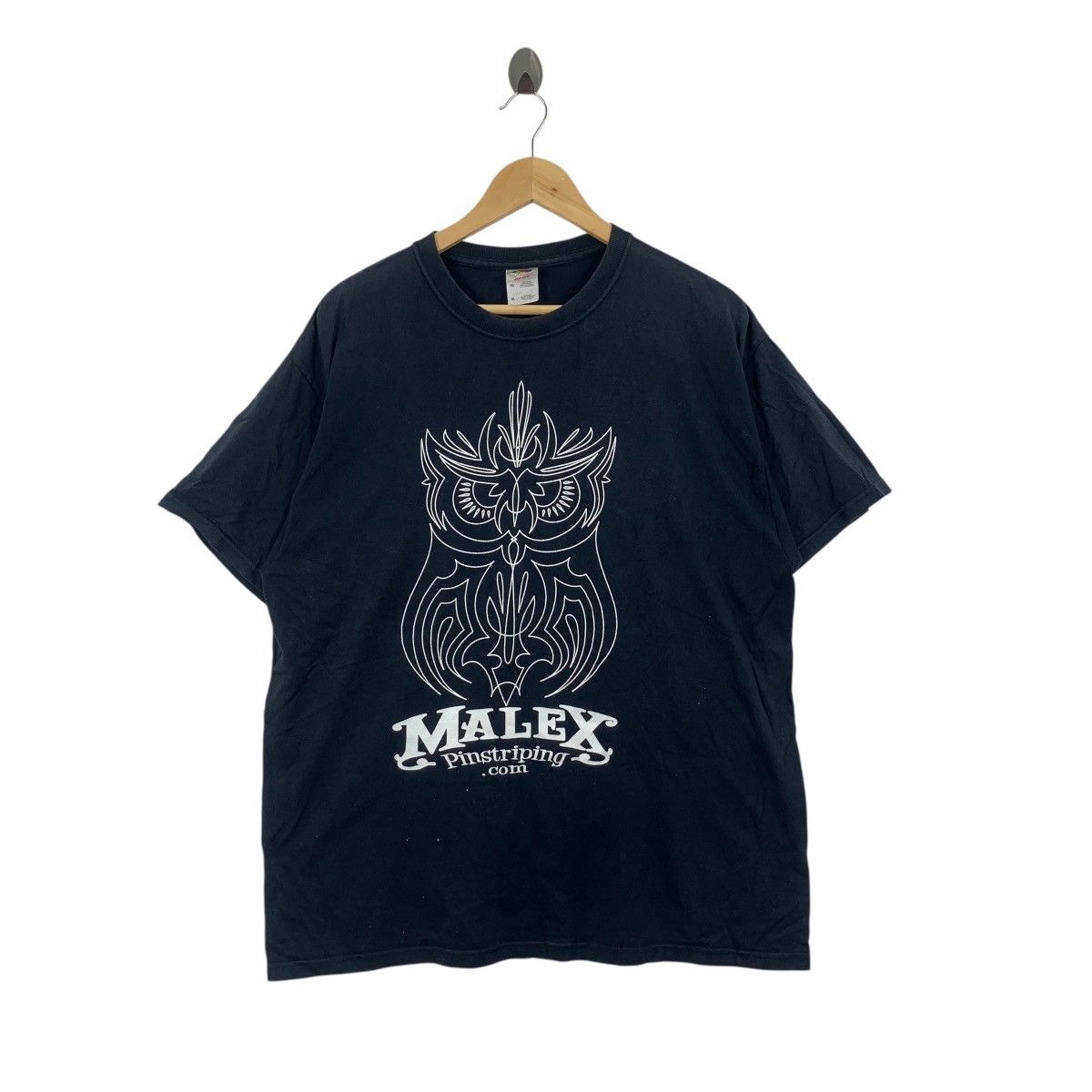 Vintage Vintage MALEX PINSTRIPING Owl Graphic Tee Shirt Top Size US XL / EU 56 / 4 - 1 Thumbnail