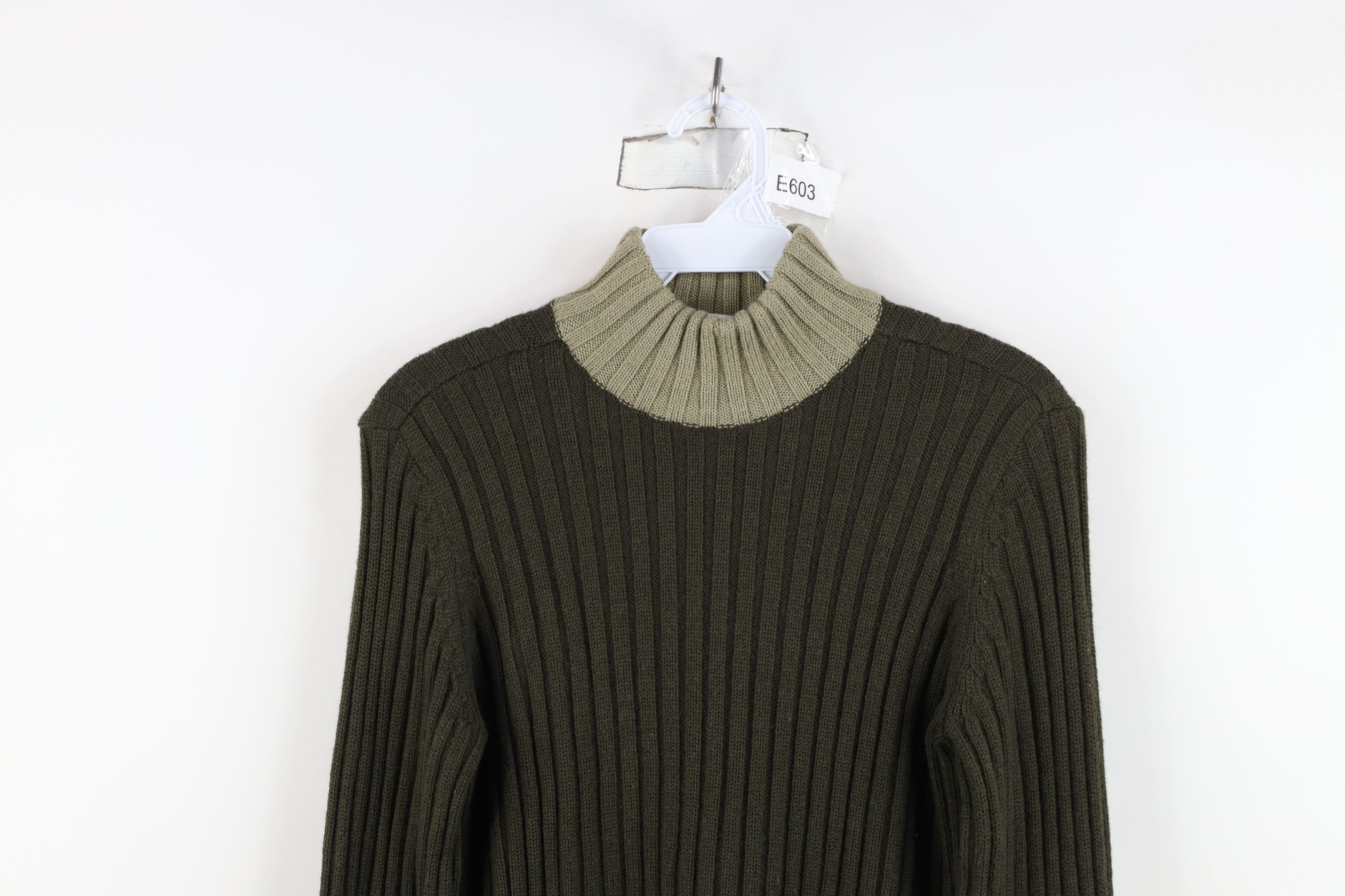 Vintage Vintage 90s Babydoll Wool Blend Chunky Ribbed Knit Sweater Size M / US 6-8 / IT 42-44 - 2 Thumbnail