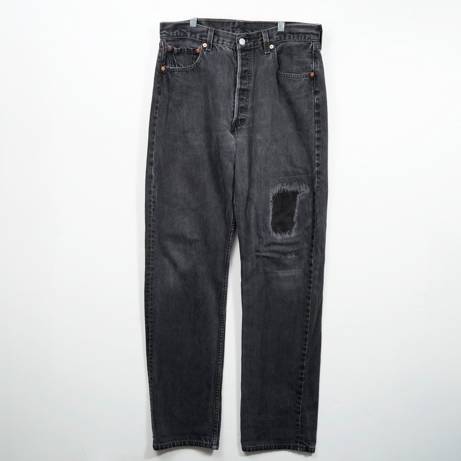 Levi's Vintage Levi’s 501 Black Jeans USA Made Distressed Repair Size US 32 / EU 48 - 1 Thumbnail