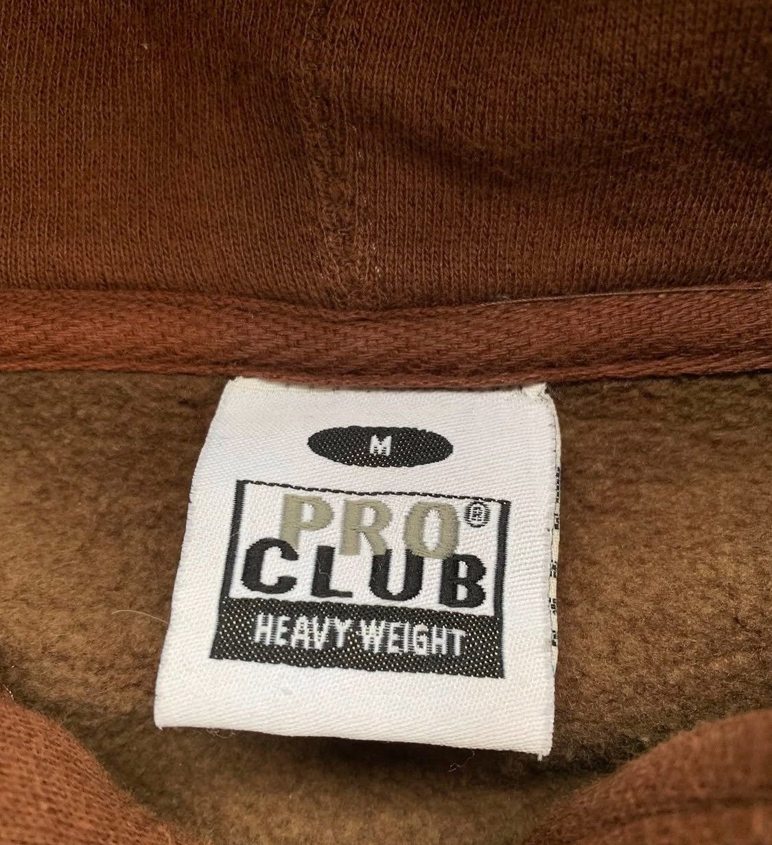 Vintage PRO CLUB ZIP HOODIE HEAVY WEIGHT CHOCOLATE BROWN🍫 Size US M / EU 48-50 / 2 - 2 Thumbnail