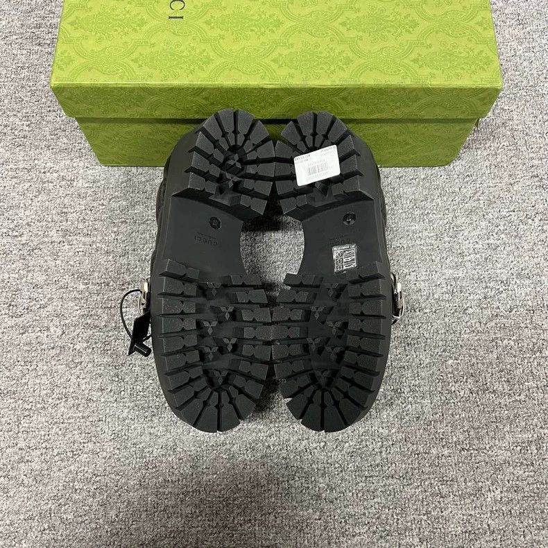 Gucci Gucci Black Platform Loafers with Logo-2506 Size US 7 / EU 40 - 6 Thumbnail