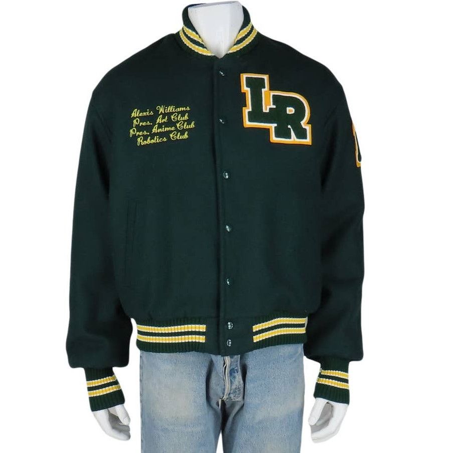 Other Letterman Varsity Wool Green USA Made School Bomber Jacket Size US M / EU 48-50 / 2 - 1 Thumbnail