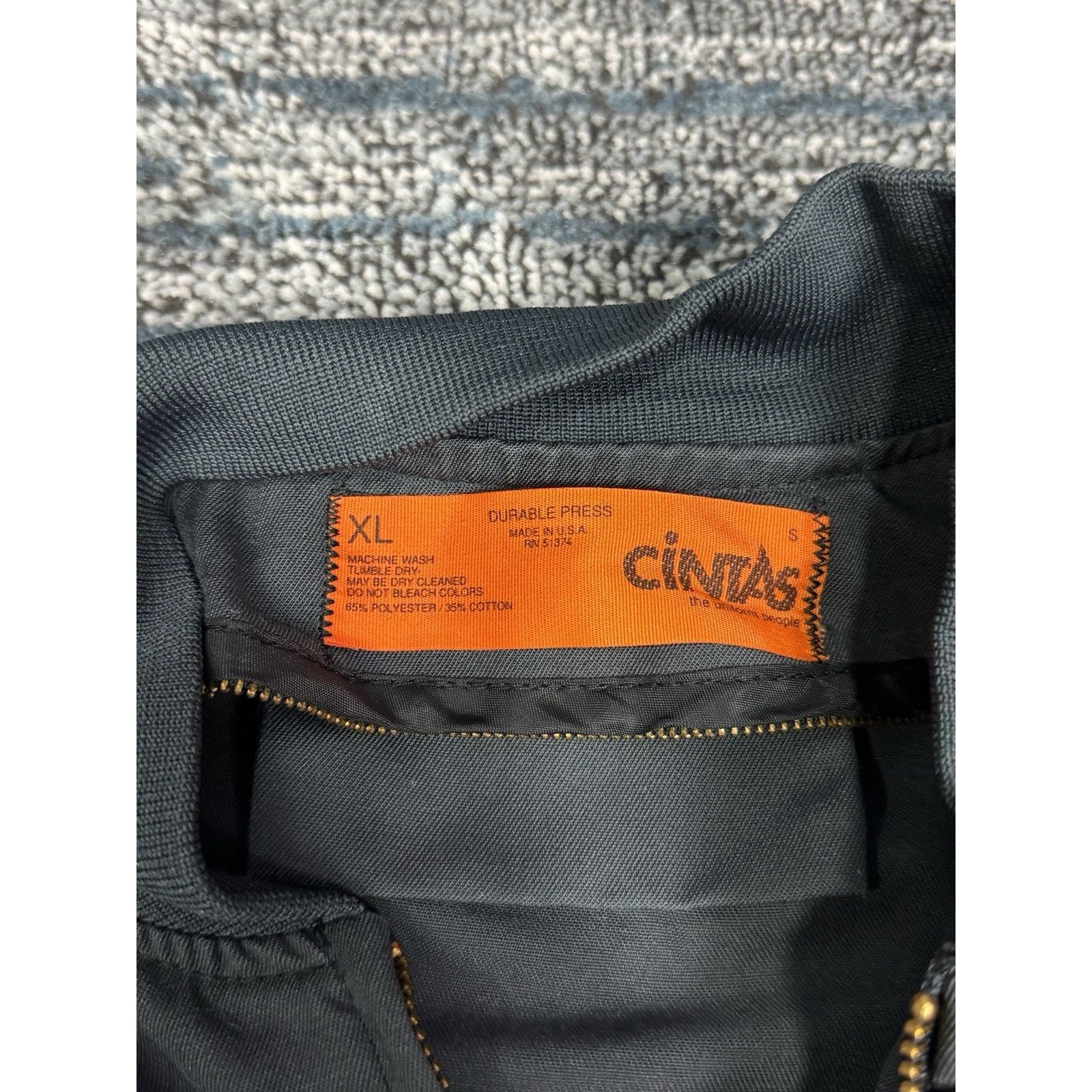 Cintas Bomber Jacket Men's Size XL Color Black Full Zip Size US XL / EU 56 / 4 - 6 Thumbnail