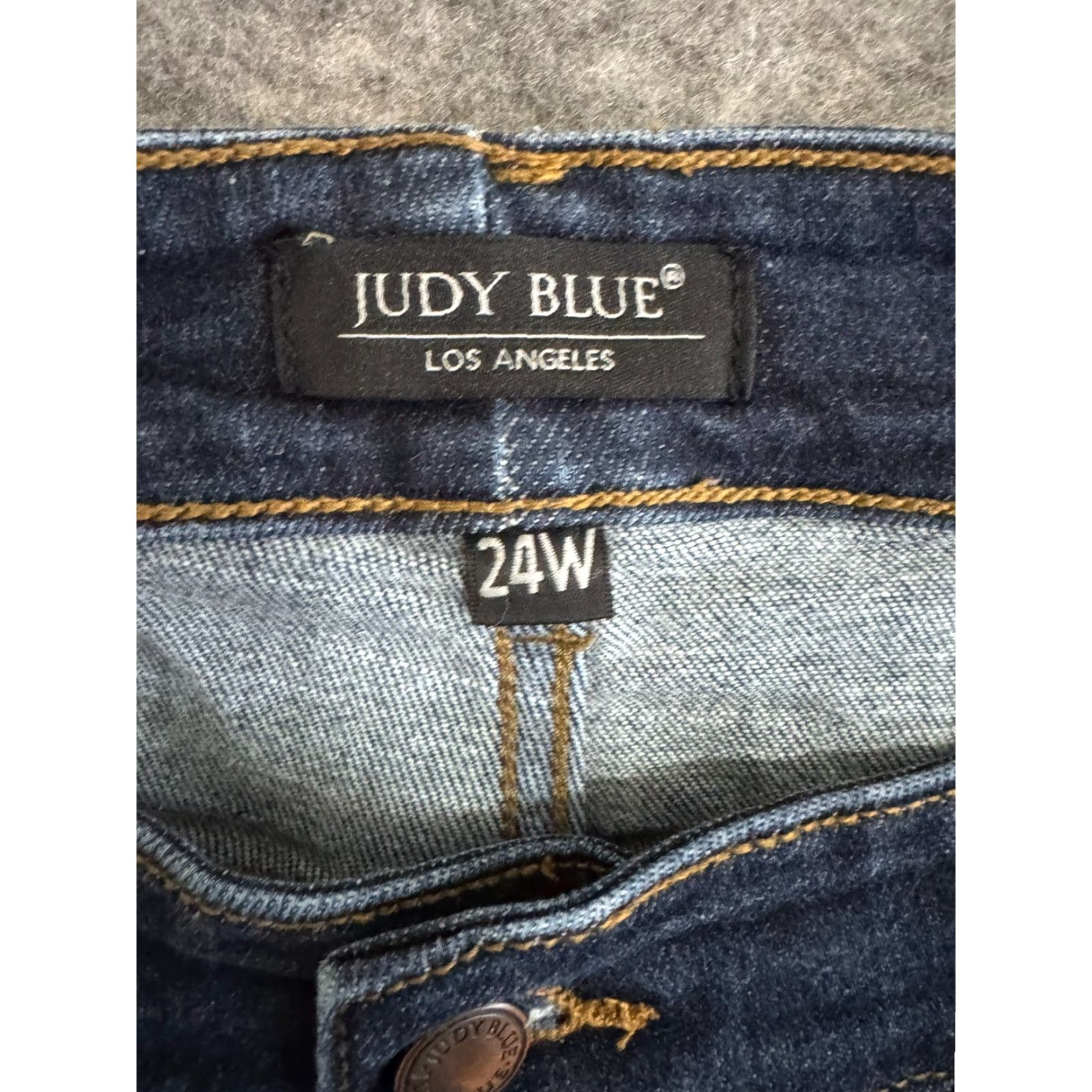 Vintage Judy Blue Jeans Woman 24W High Rise Skinny Straight 5-Pocket Denim Blue Size 24W Plus Woman Size 42" / US 20 - 3 Thumbnail