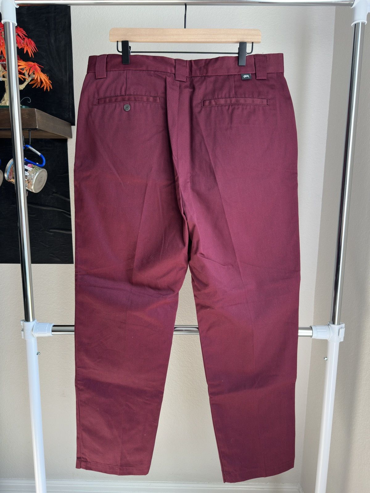 Stussy Chino Dress Pants Burgundy Size US 38 / EU 54 - 2 Thumbnail