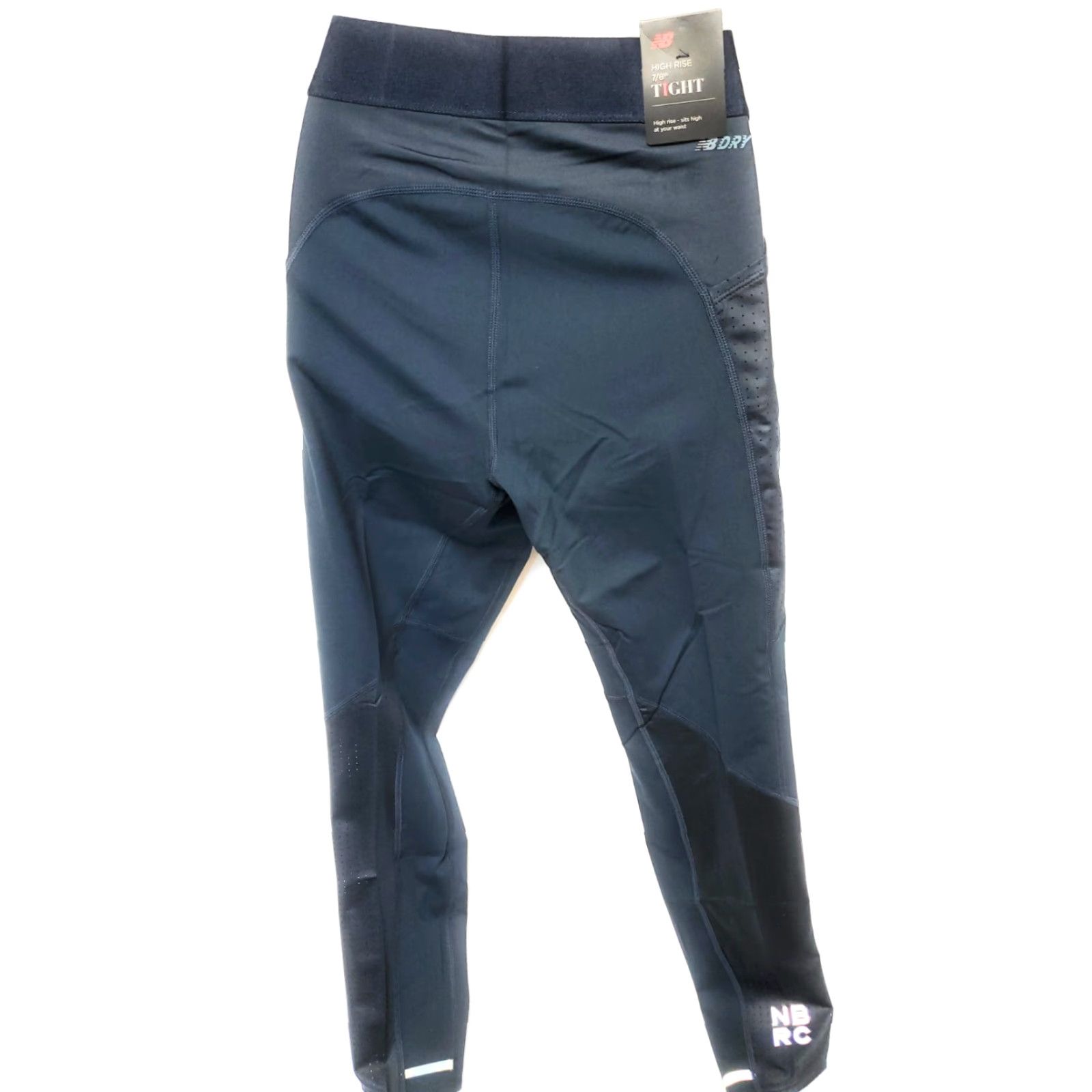 New Balance Womens New Balance WP01154 ECL Dark Navy Blue 7/8 High Rise Tight Workout Pants Size 28" / US 6 / IT 42 - 3 Thumbnail