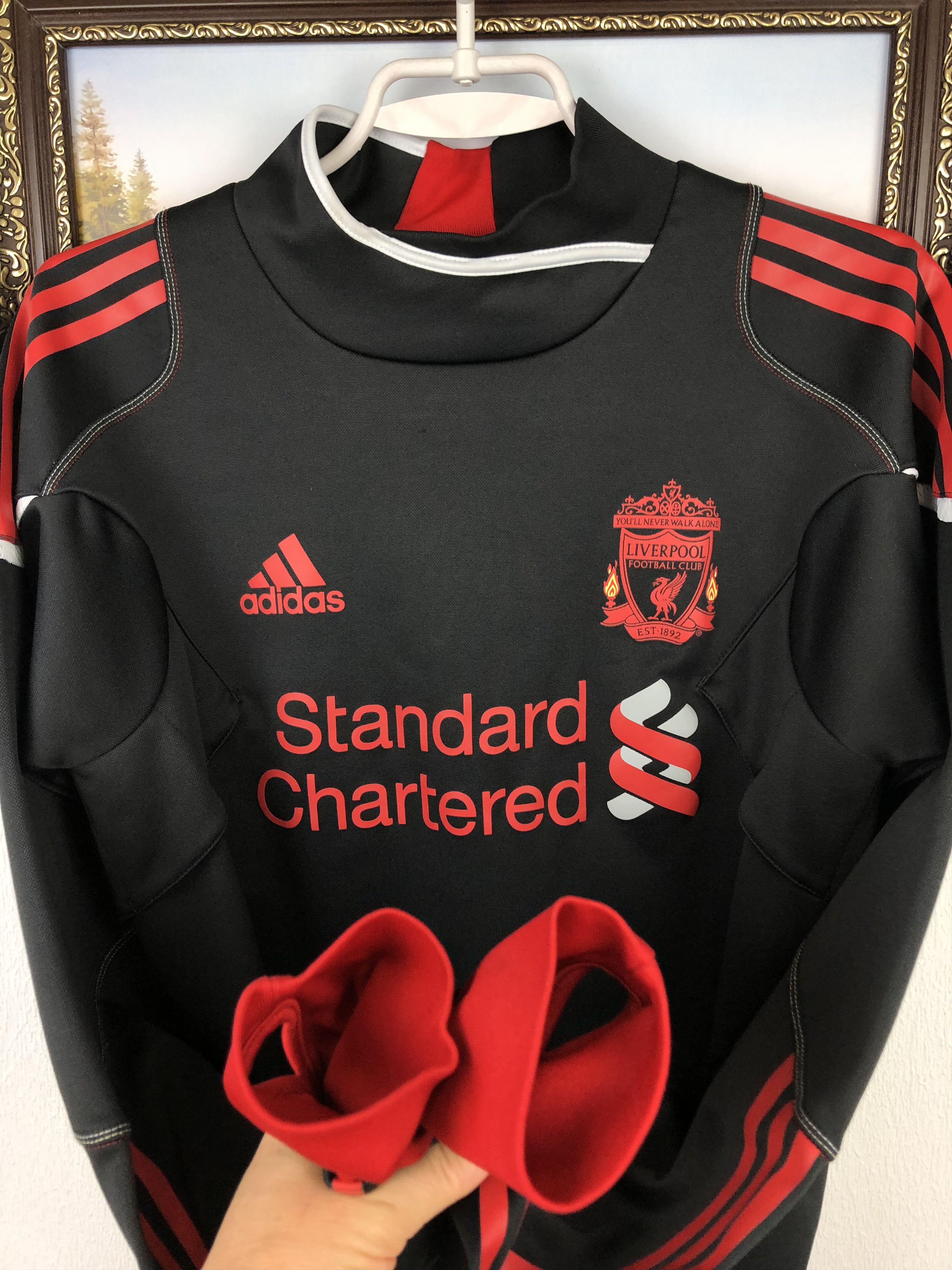 Adidas Vintage Liverpool Football Warm Up Sweatshirt Soccer Jacket Size US S / EU 44-46 / 1 - 7 Thumbnail
