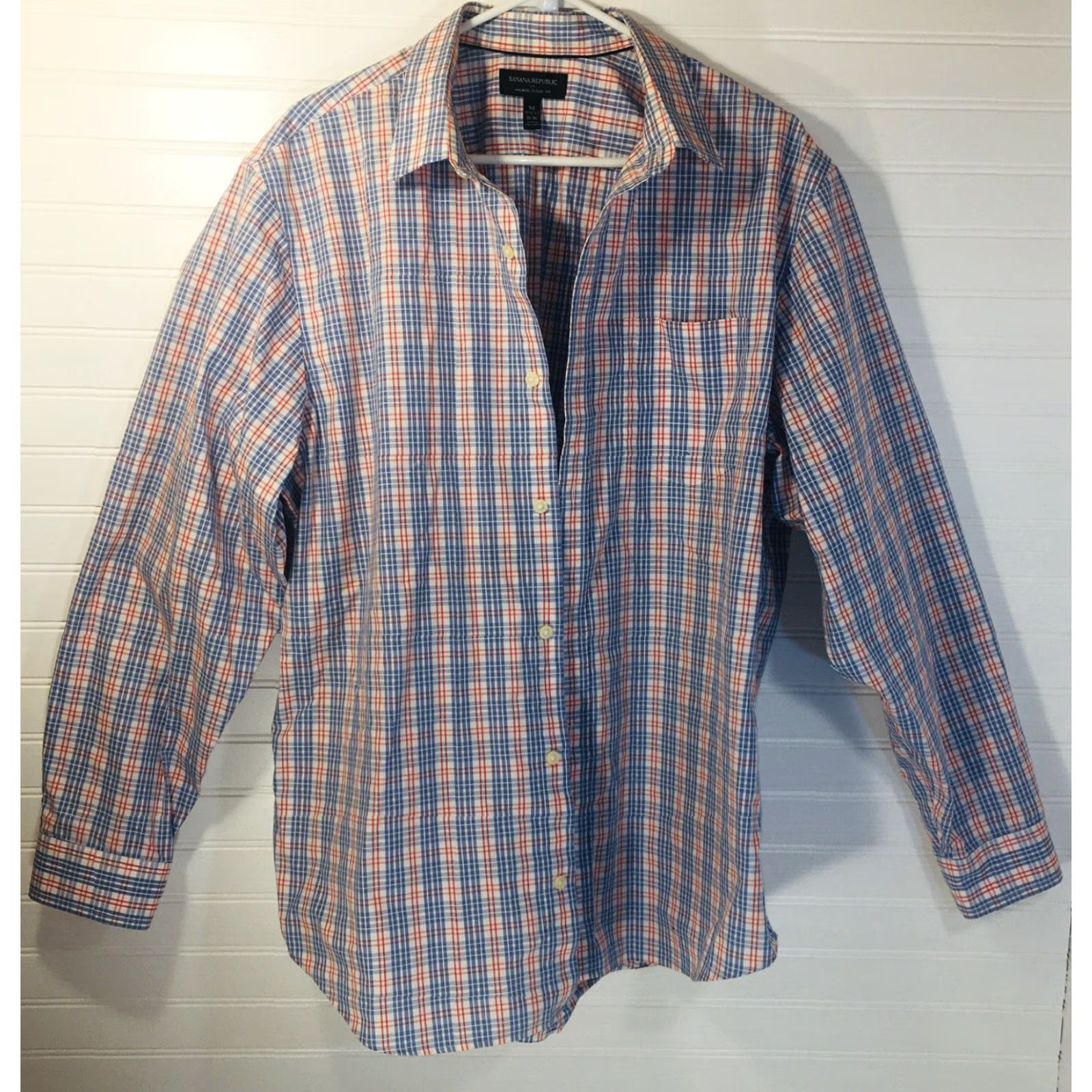 Banana Republic Banana Republic Non Iron Classic Fit Long Sleeve Plaid Button Shirt Mens XL Size US XL / EU 56 / 4 - 3 Thumbnail
