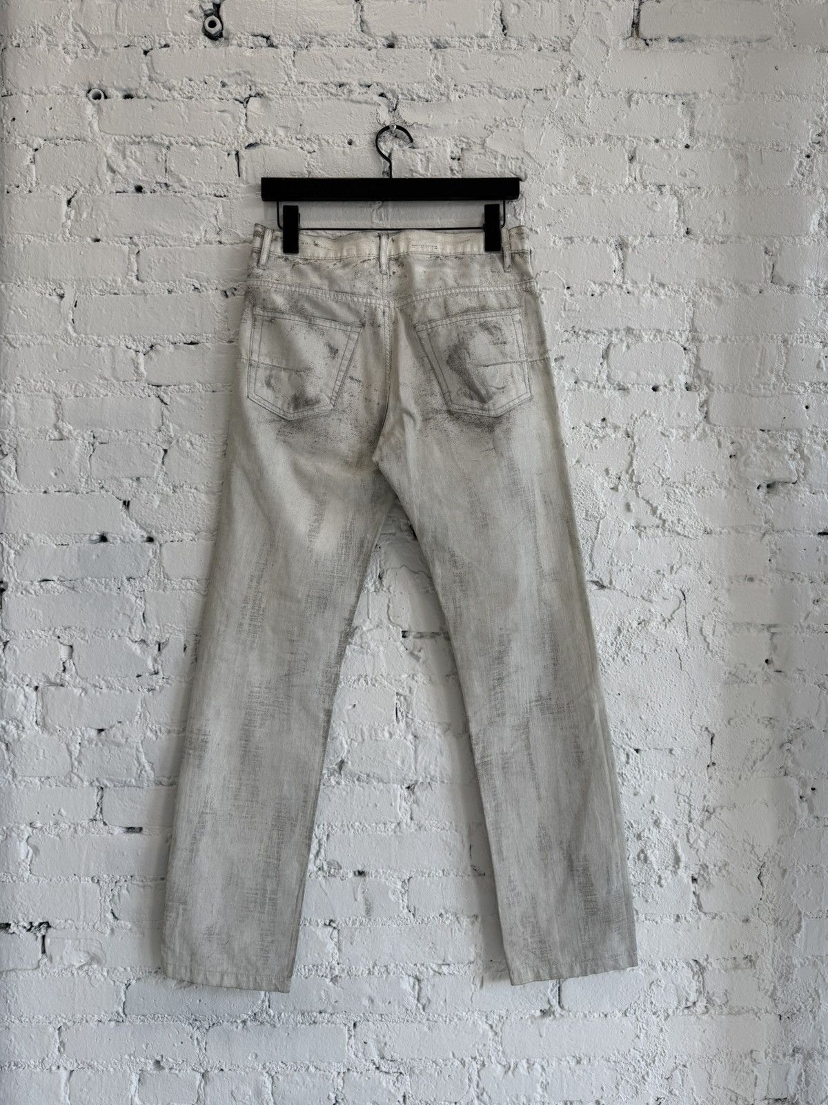 Dior S/S 2006 DIOR HOMME WHITE PAINTED DENIM Size US 30 / EU 46 - 2 Thumbnail