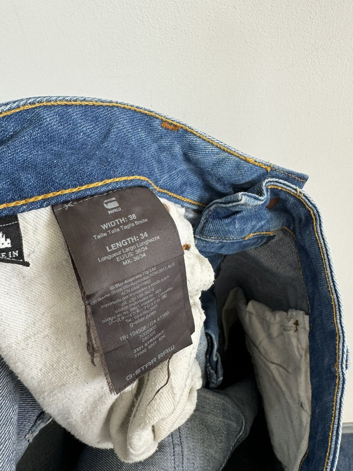 G-Star G-Star Raw Blue Denim Jeans Size US 38 / EU 54 - 6 Thumbnail