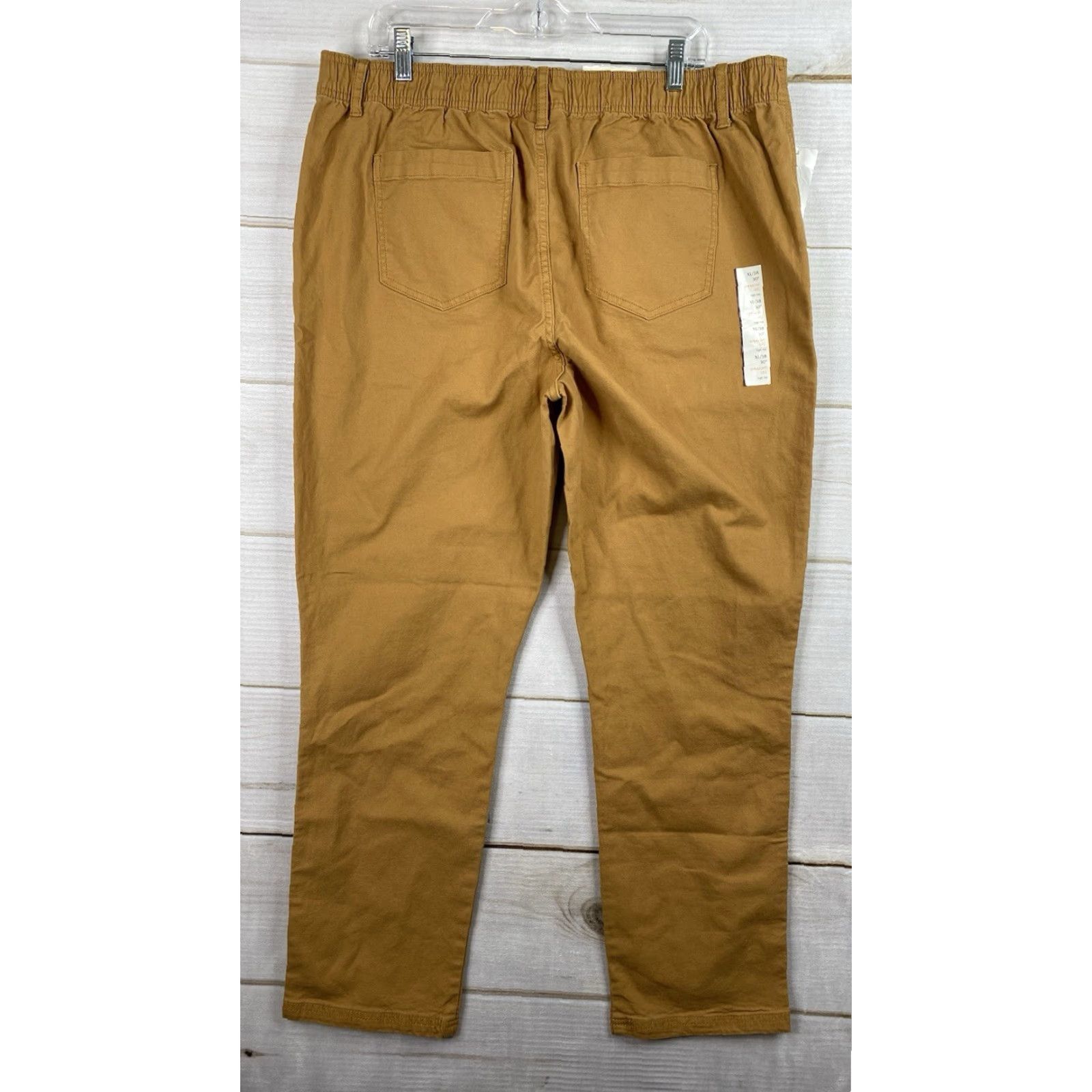 Vintage Knox Rose Pants Womens XL Brown High Rise Elastic Waistband Straight Leg NWT Size 40" / US 18 - 7 Thumbnail