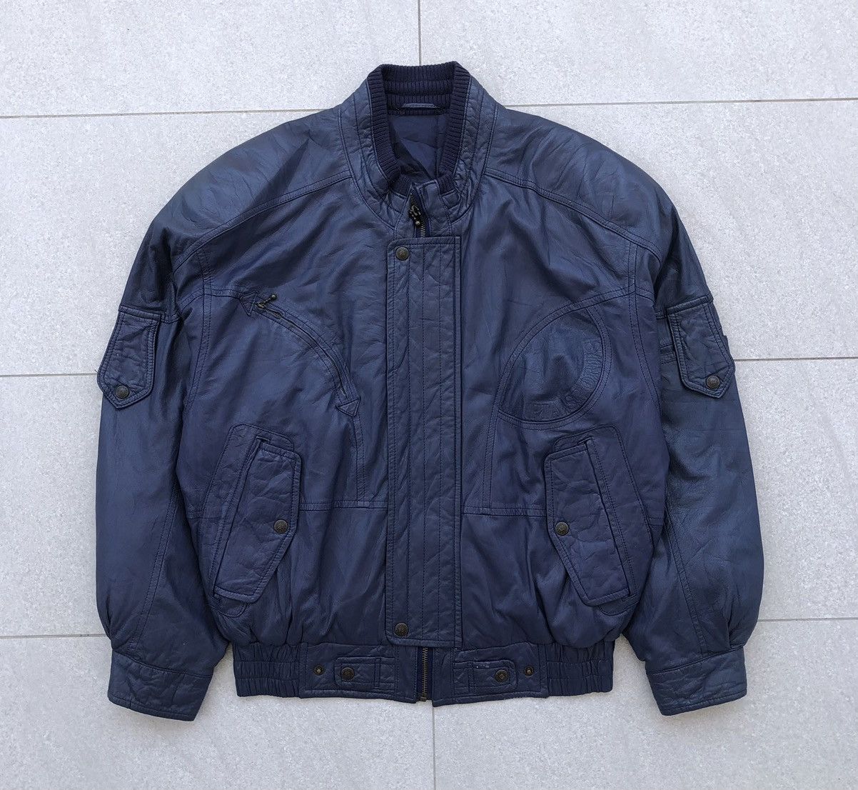 Sports Specialties 🔥VTG Pia Sports Racing Soft Sheepskin Leather Bomber Jacket Size US XL / EU 56 / 4 - 2 Thumbnail