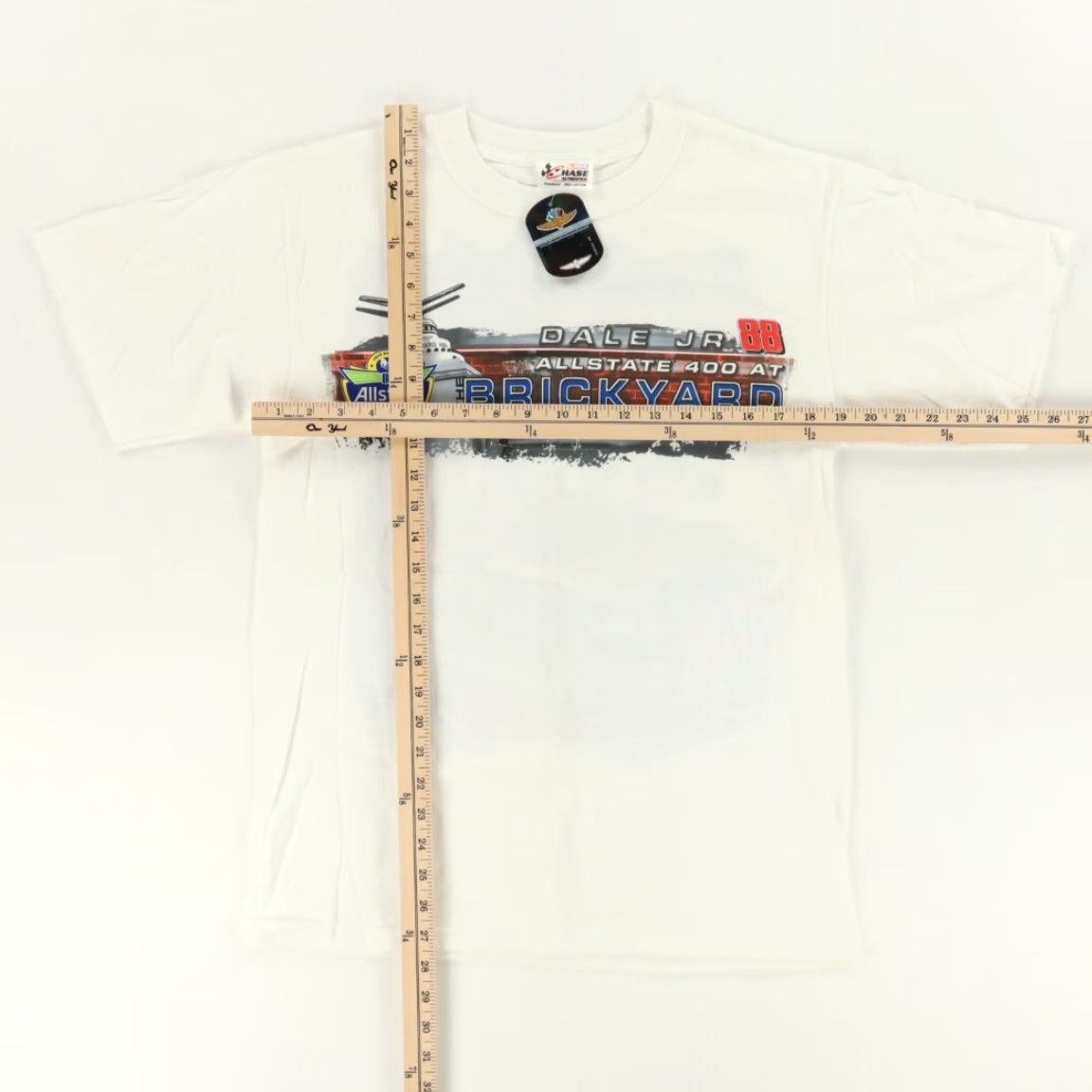 Chase Authentics VINTAGE Chase Authentics Dale Earhardt Jr 2008 Brickyard T-Shirt White Mens M Size US M / EU 48-50 / 2 - 3 Thumbnail