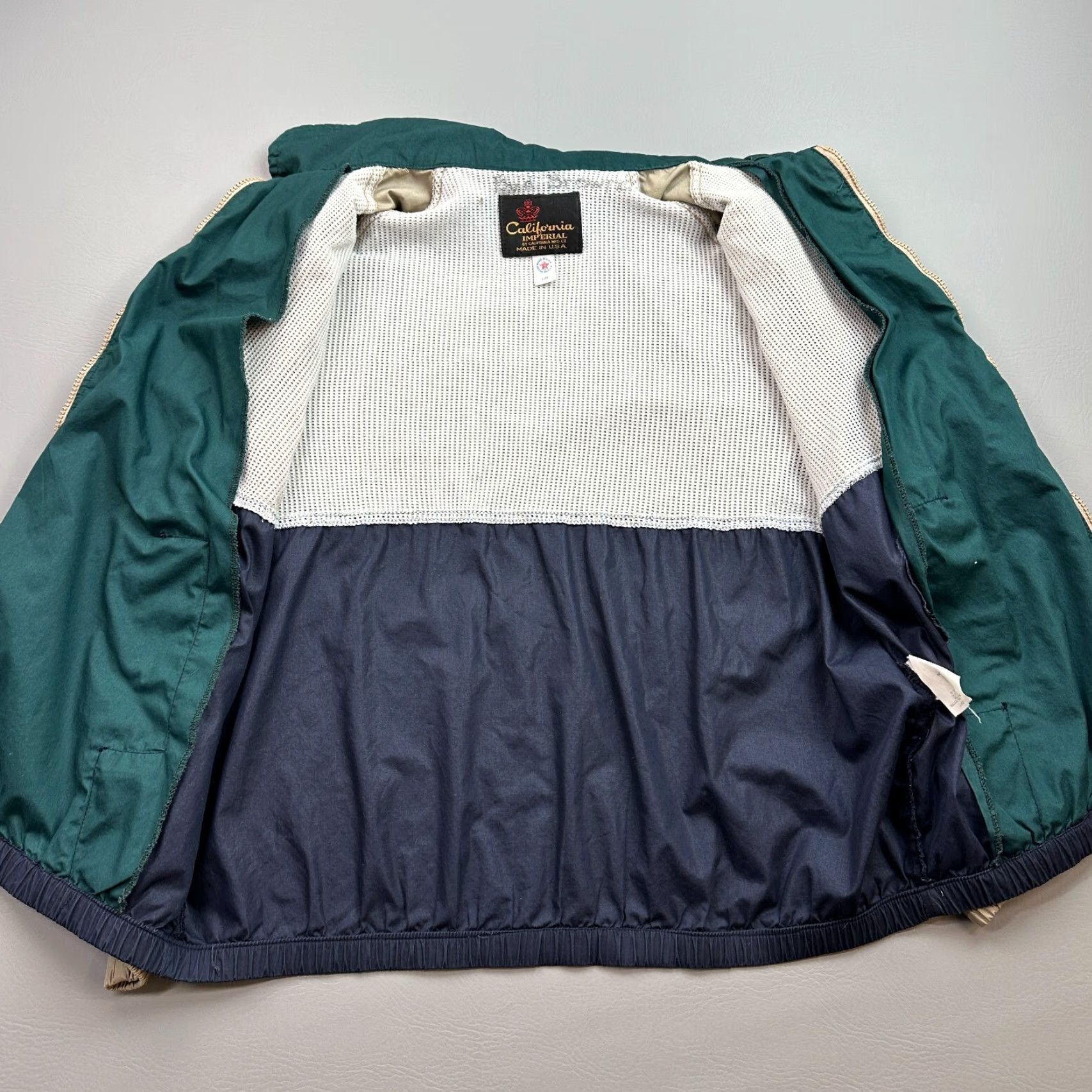 Imperial VINTAGE California Imperial Jacket Mens Large Beige Lined Windbreaker USA Made Size US L / EU 52-54 / 3 - 4 Thumbnail